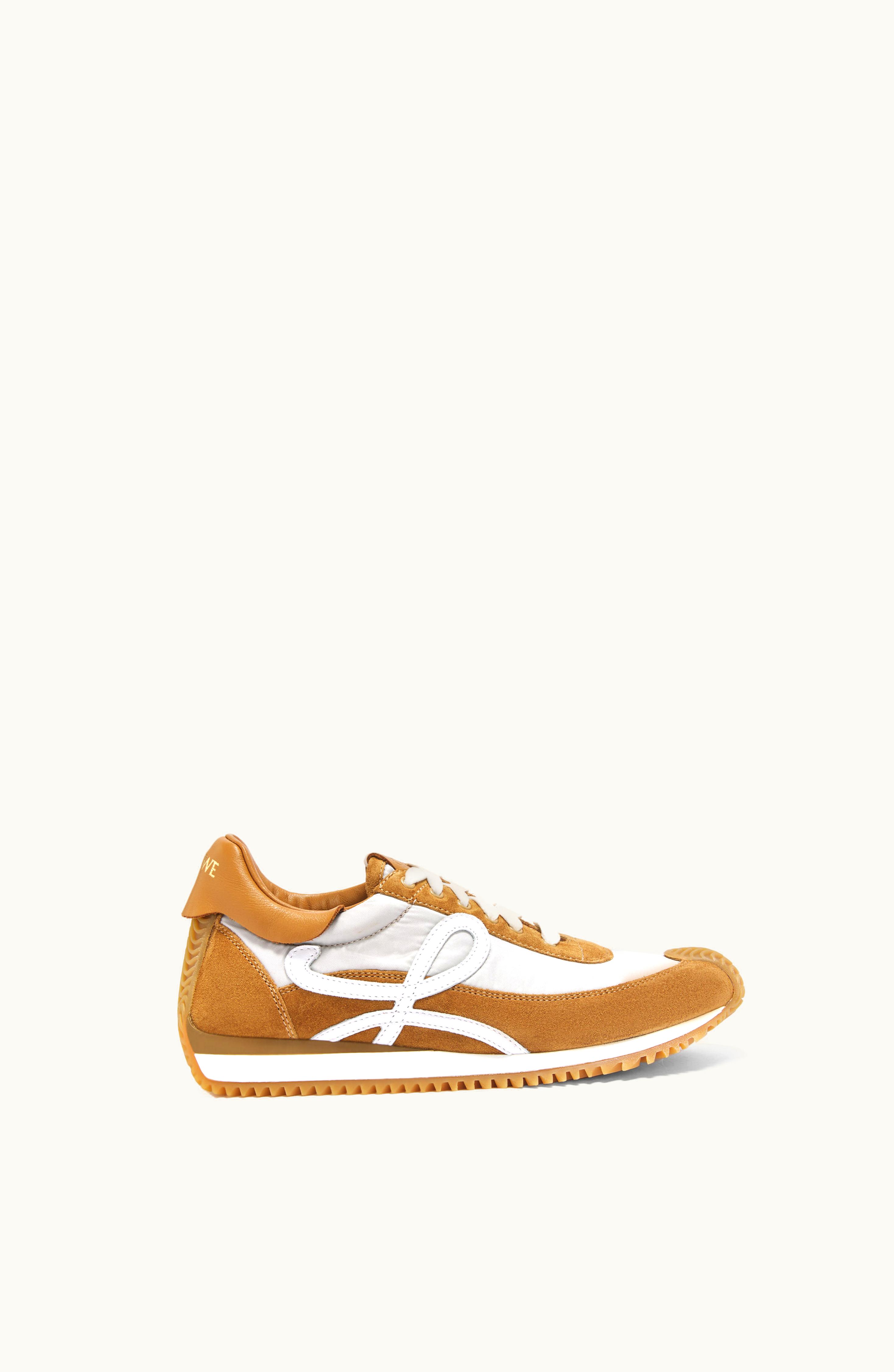 Loewe Loewe Flow Runner In Suede And Nylon Tan / Grey