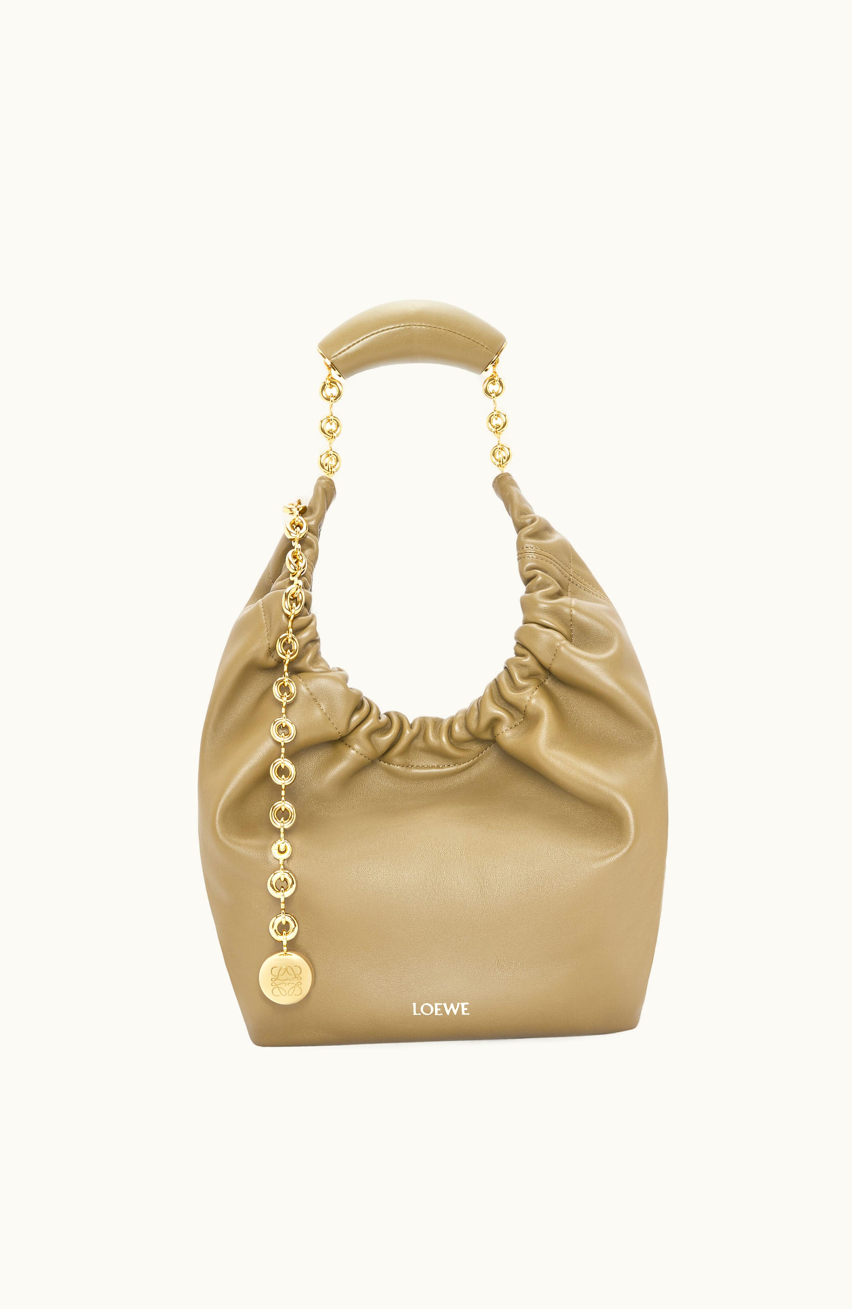 Loewe Loewe Small Squeeze Bag In Nappa Lambskin Clay Green