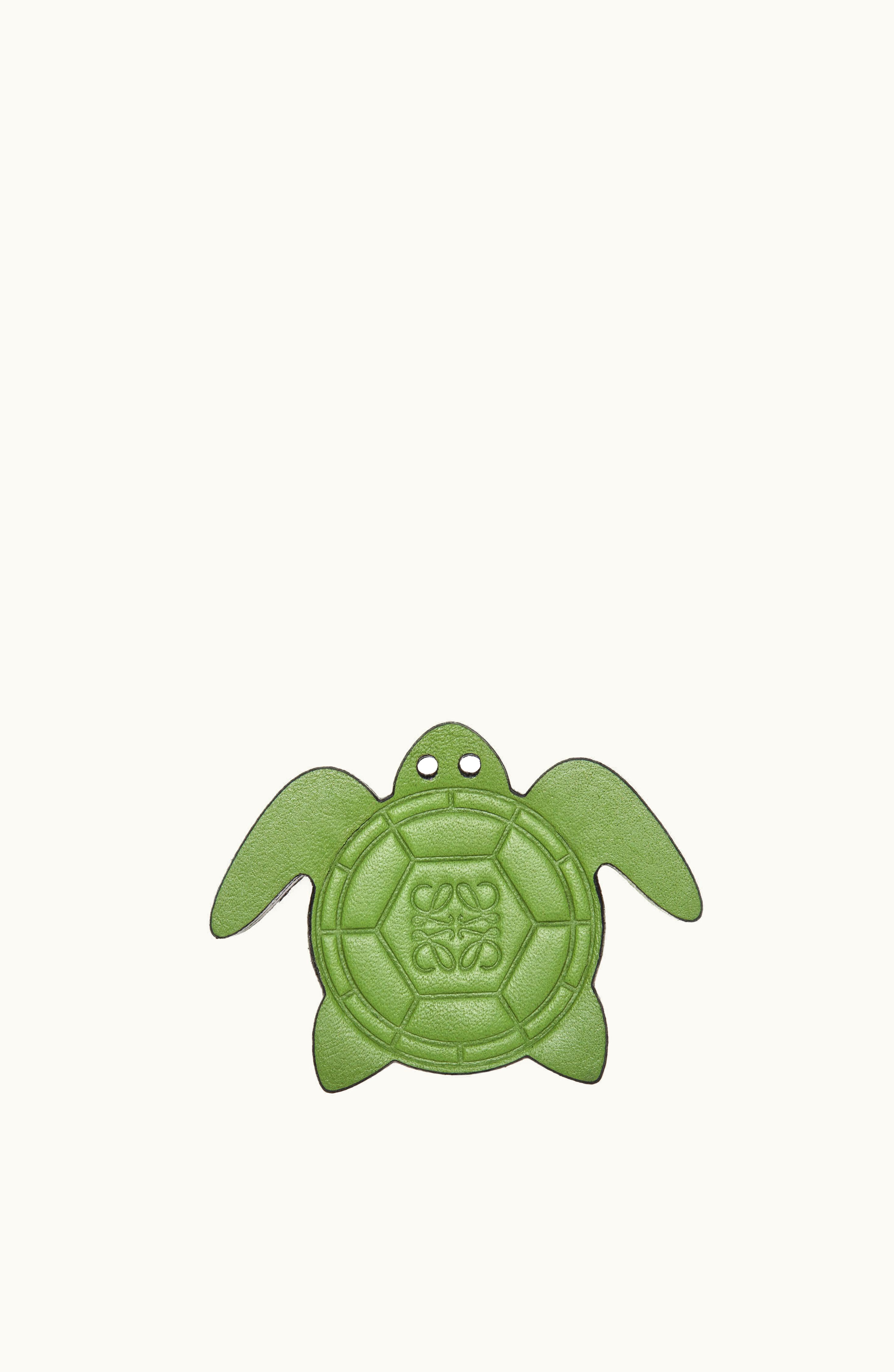 Loewe Loewe Turtle Dice In Classic Calfskin Spring Green / Tan