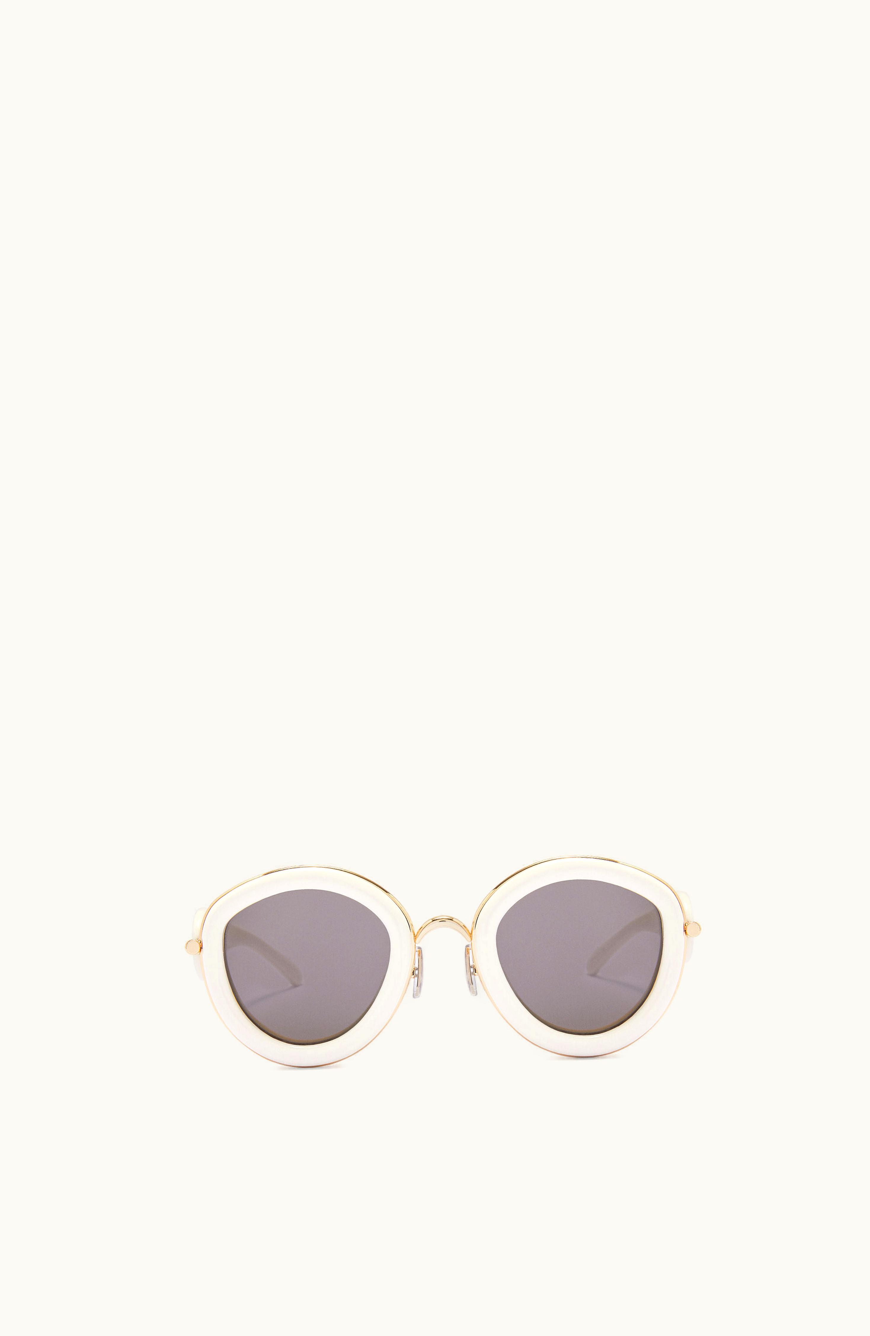Loewe Loewe Metal Daisy Sunglasses In Acetate In Metal Ivory