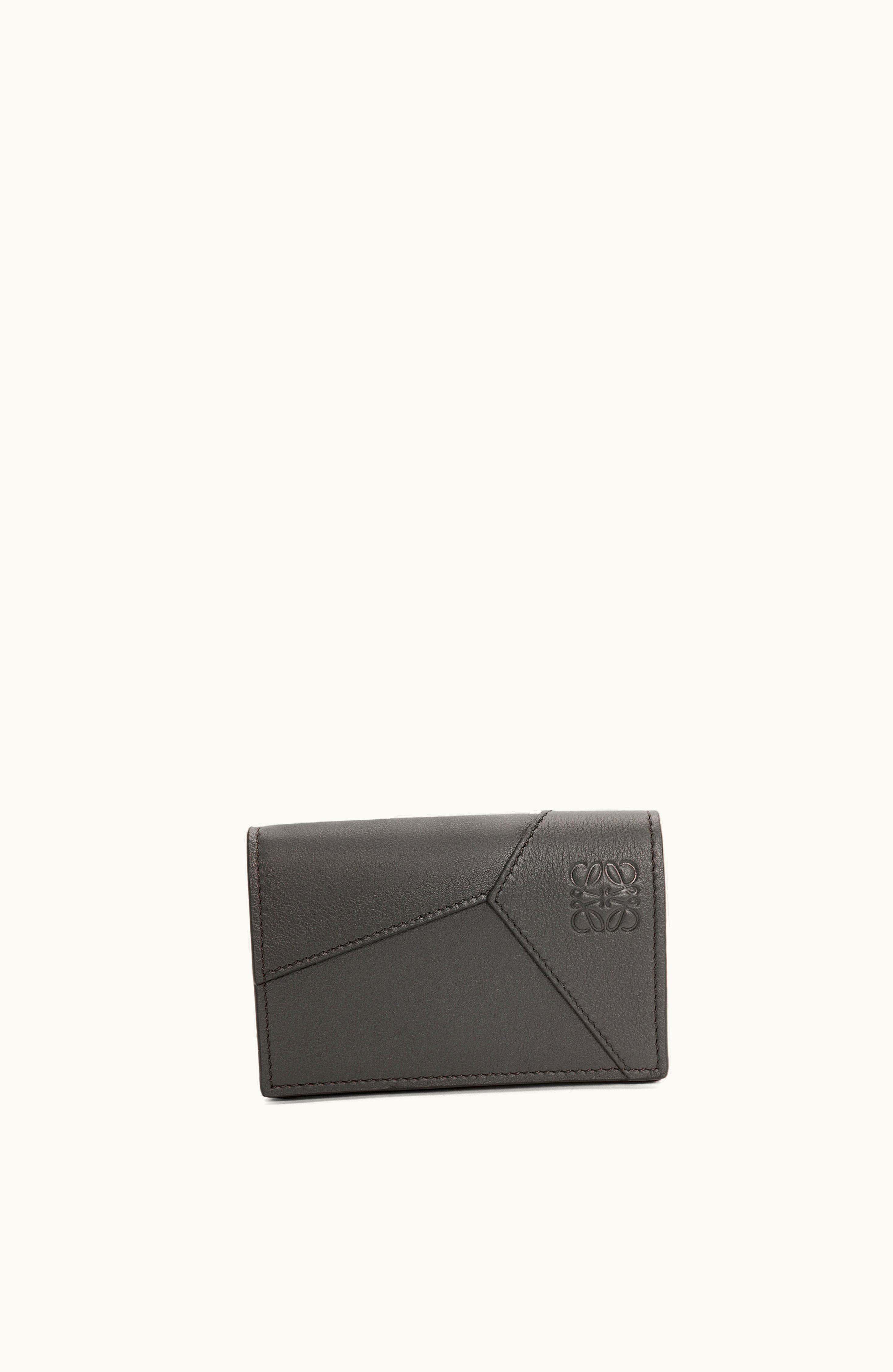 Loewe Loewe Puzzle Business Cardholder In Classic Calfskin Dark Grey