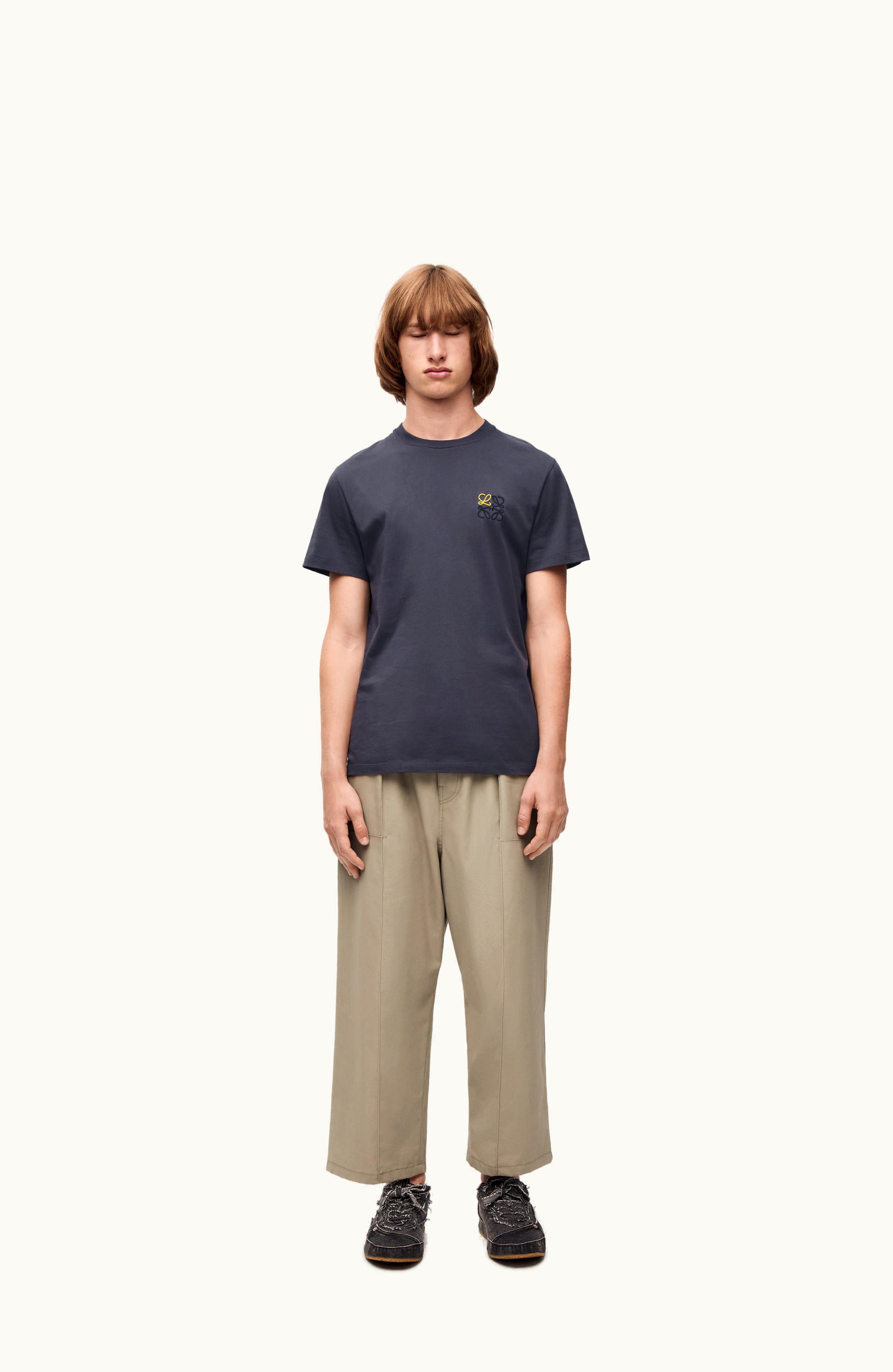 Loewe Loewe Regular Fit T-shirt In Cotton Onyx Blue