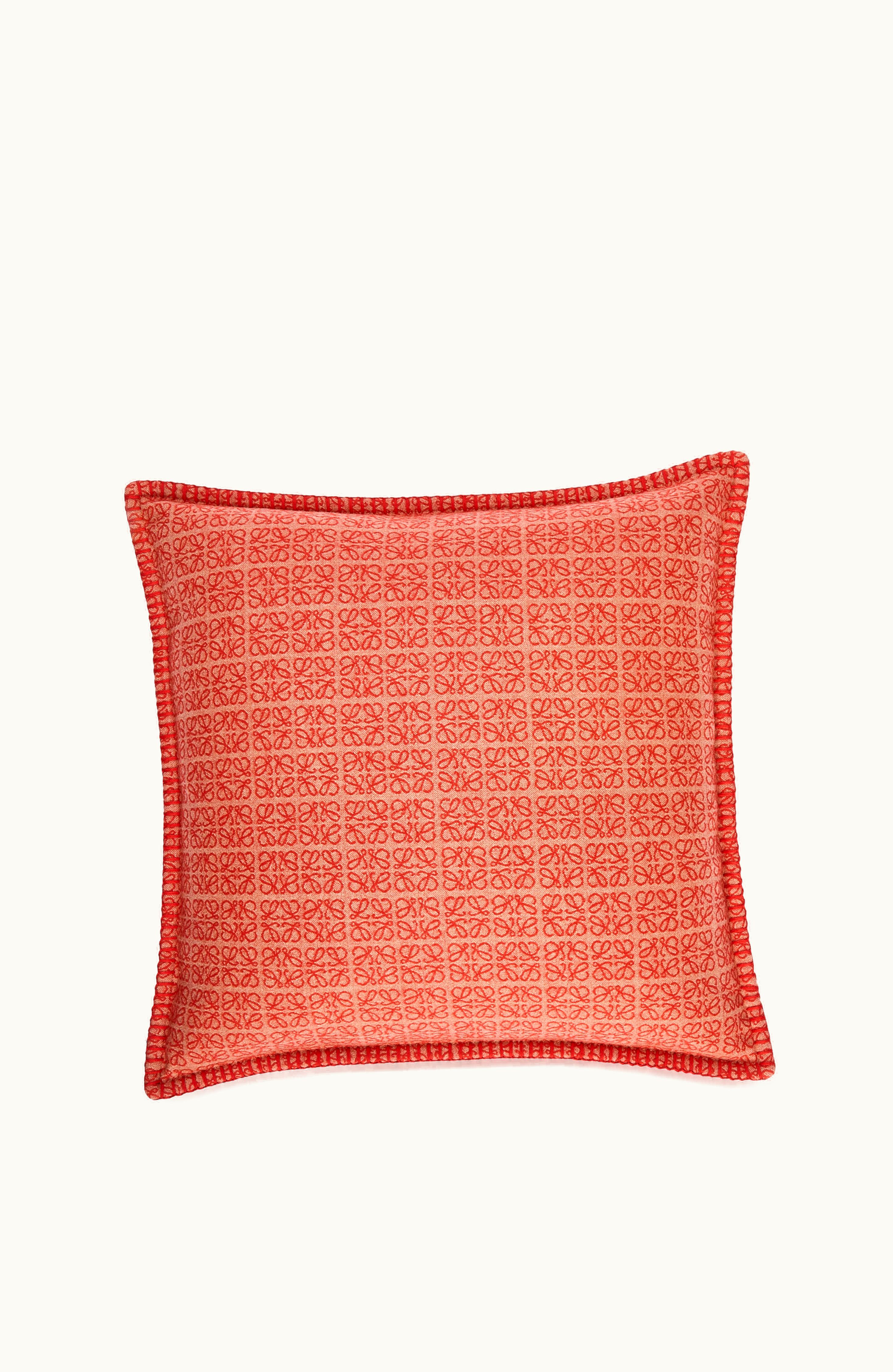 Loewe Loewe Anagram Cushion In Wool Warm Desert / Rust