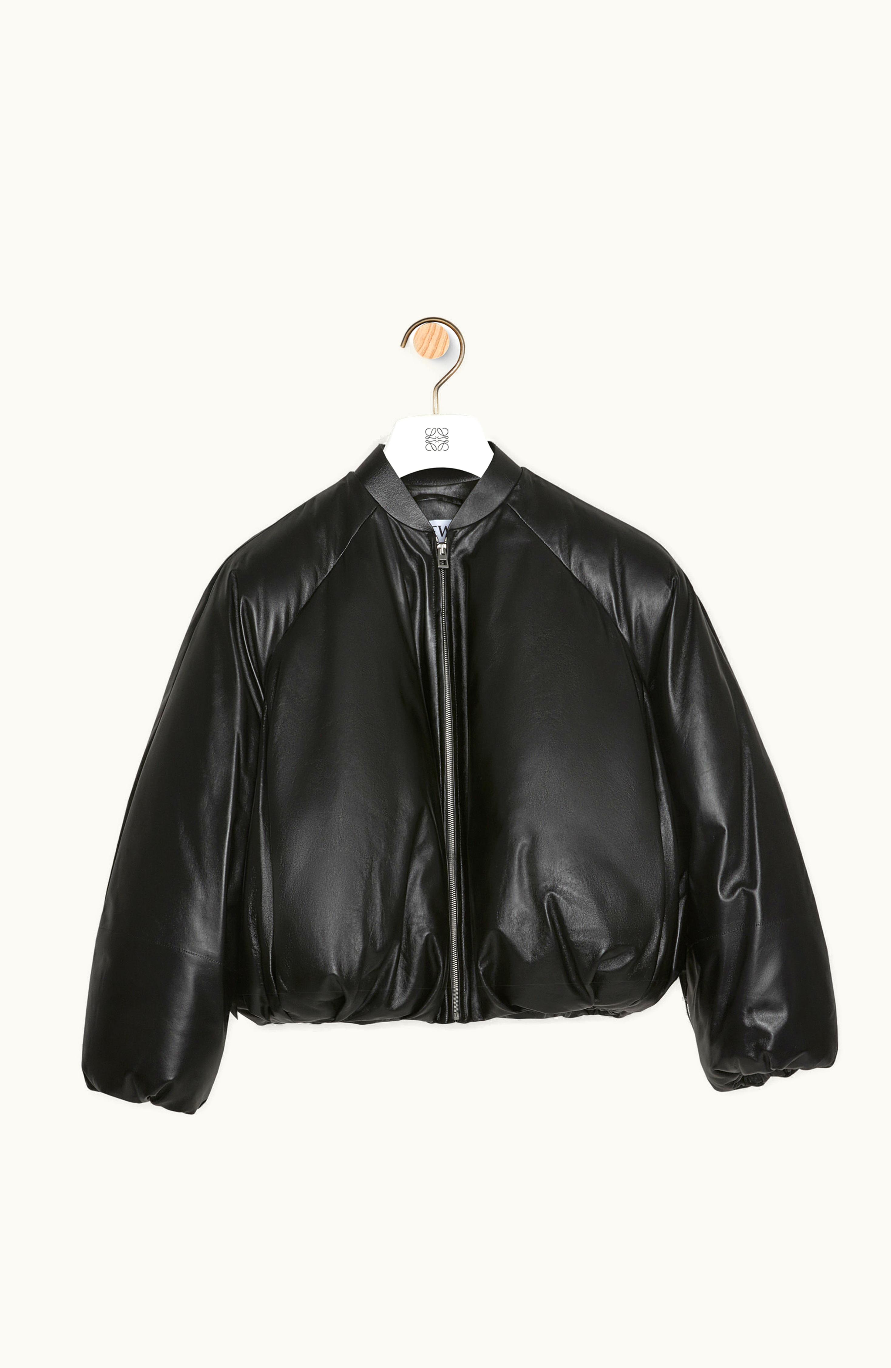 Loewe Loewe Padded Bomber Jacket In Nappa Lambskin Black