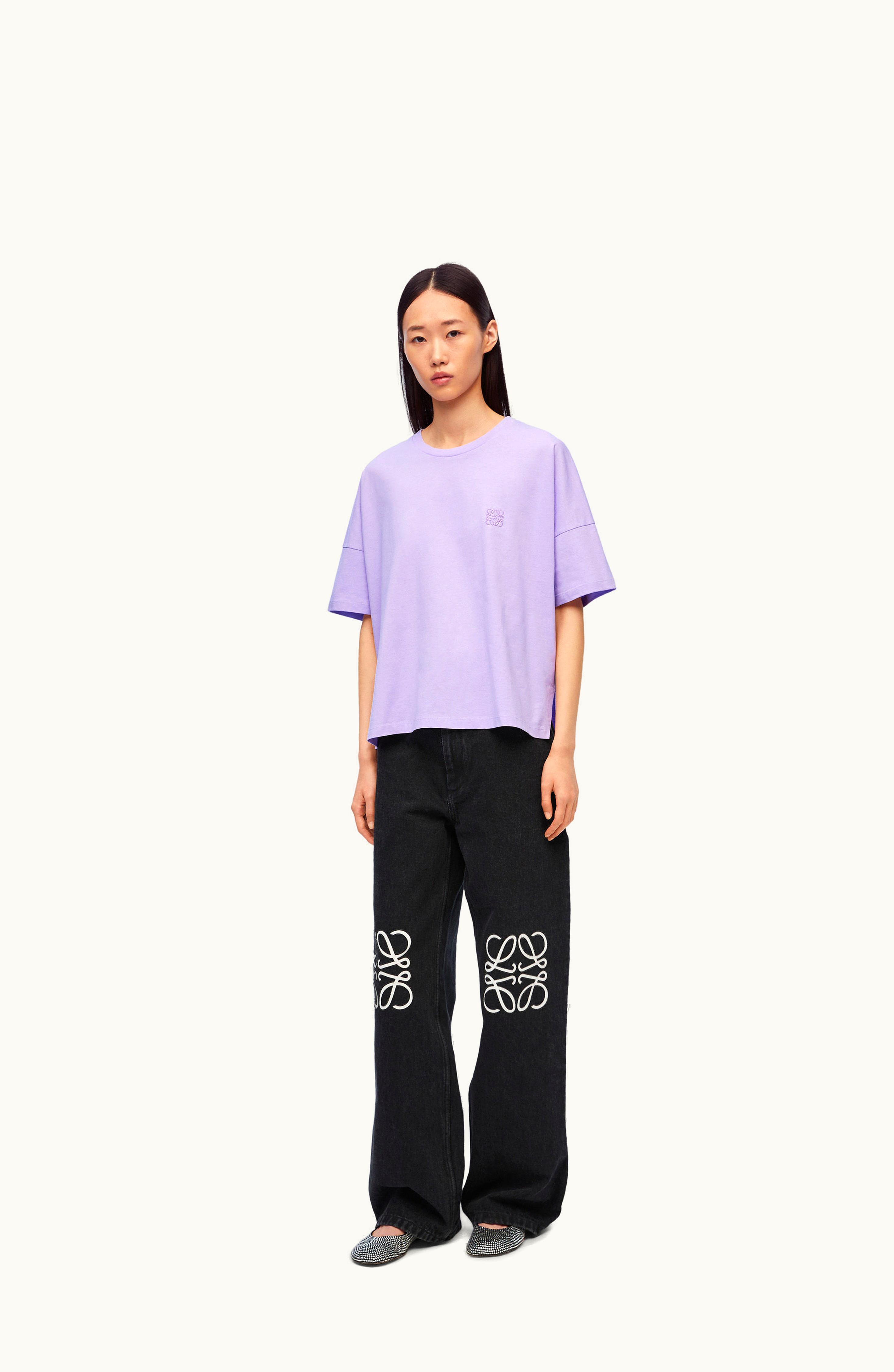 Loewe Loewe Boxy Fit T-Shirt In Cotton Baby Lilac