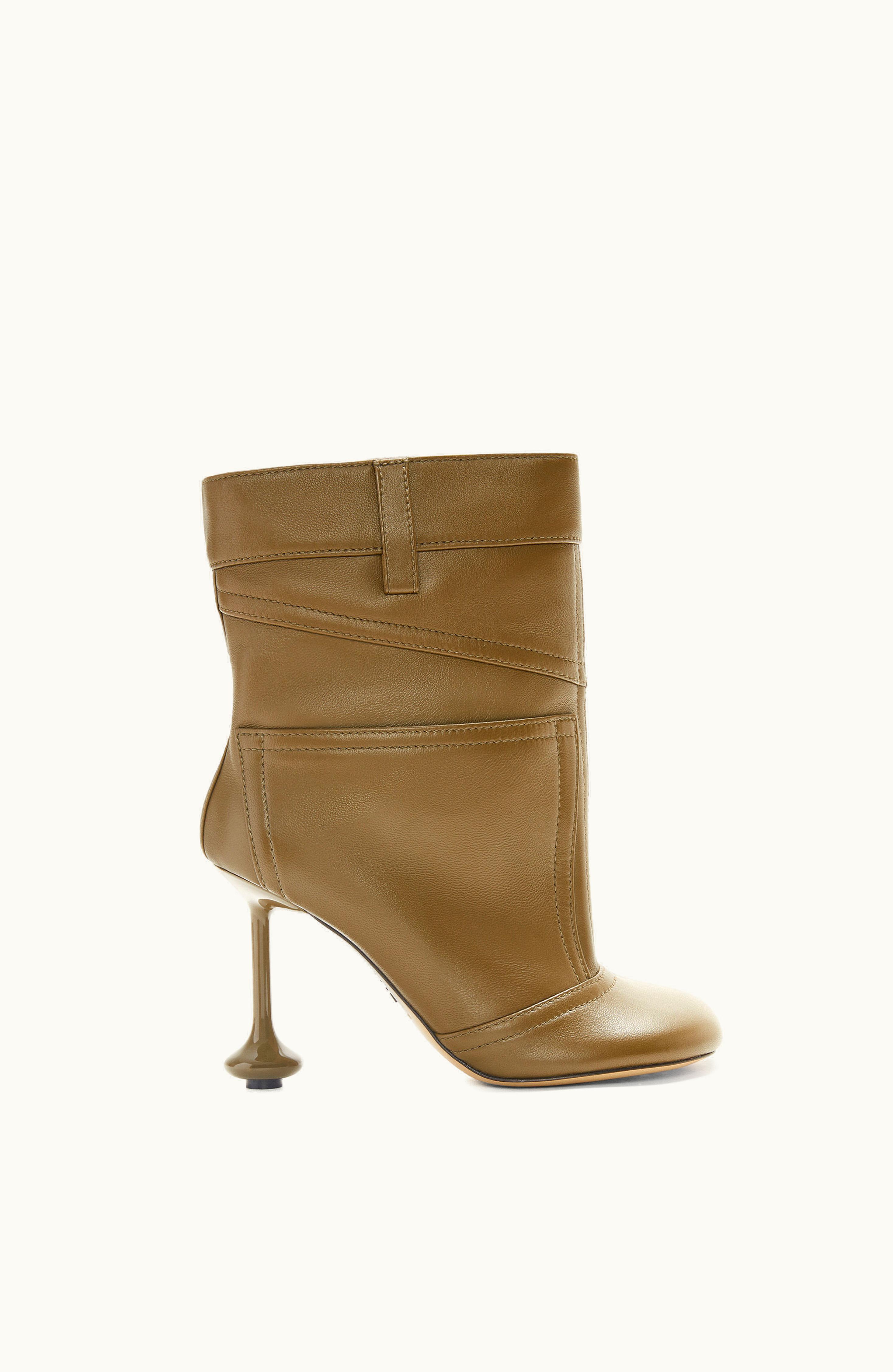 Loewe Loewe Toy Ankle Bootie In Nappa Lambskin Olive