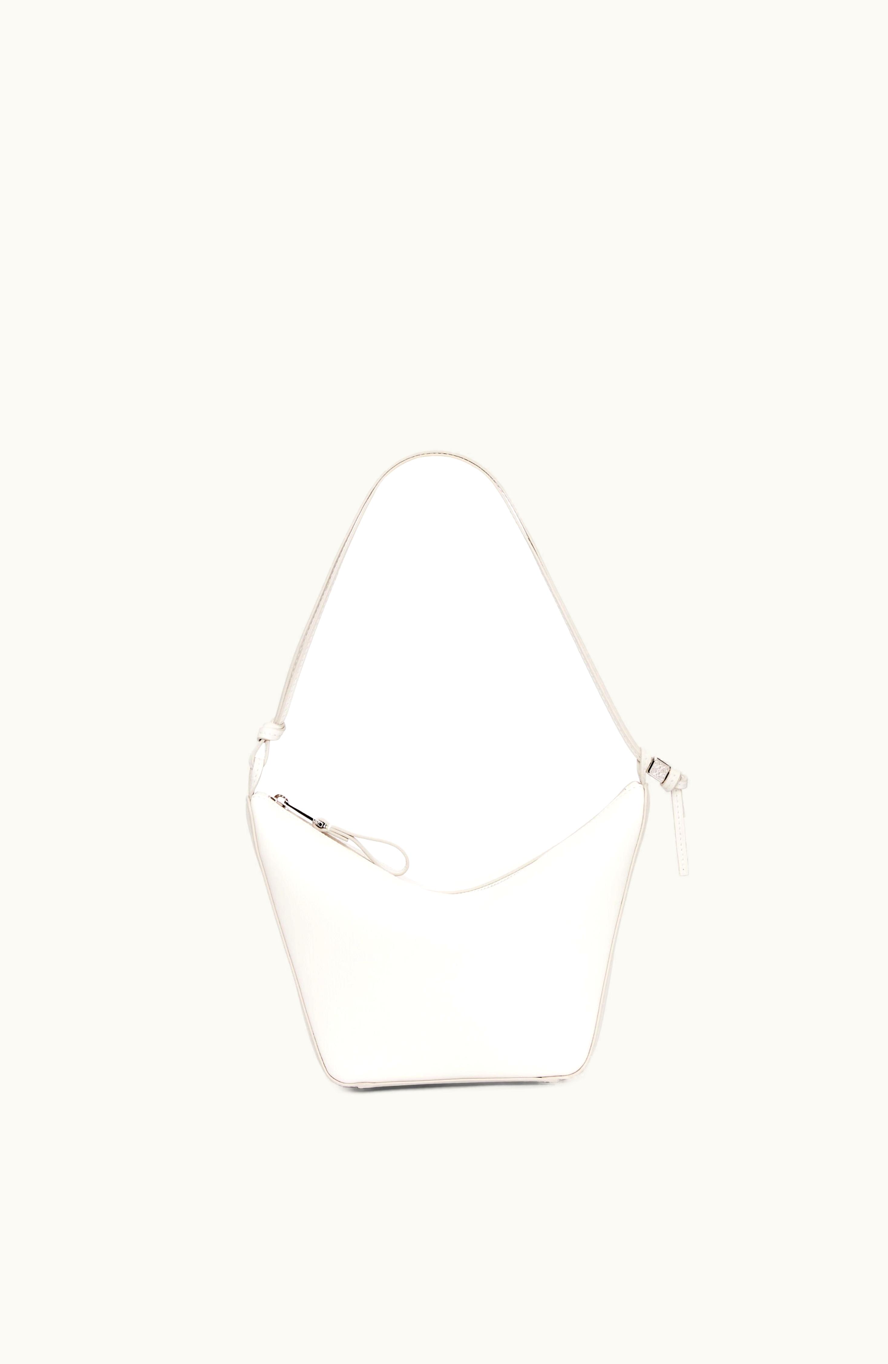 Loewe Loewe Mini Hammock Hobo Bag In Classic Calfskin Soft White