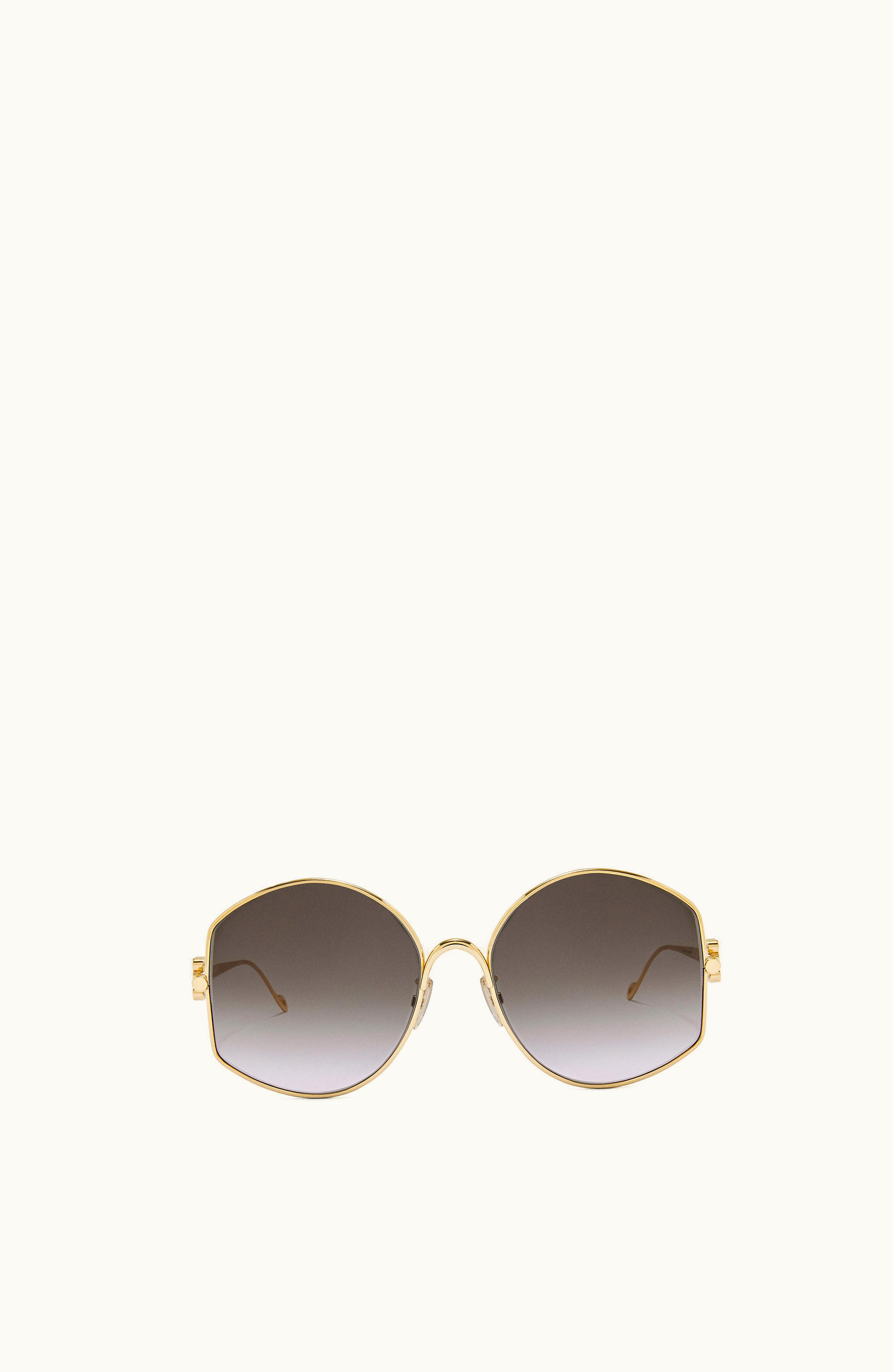 Loewe Loewe Oversize Sunglasses In Metal Gradient Smoke Grey