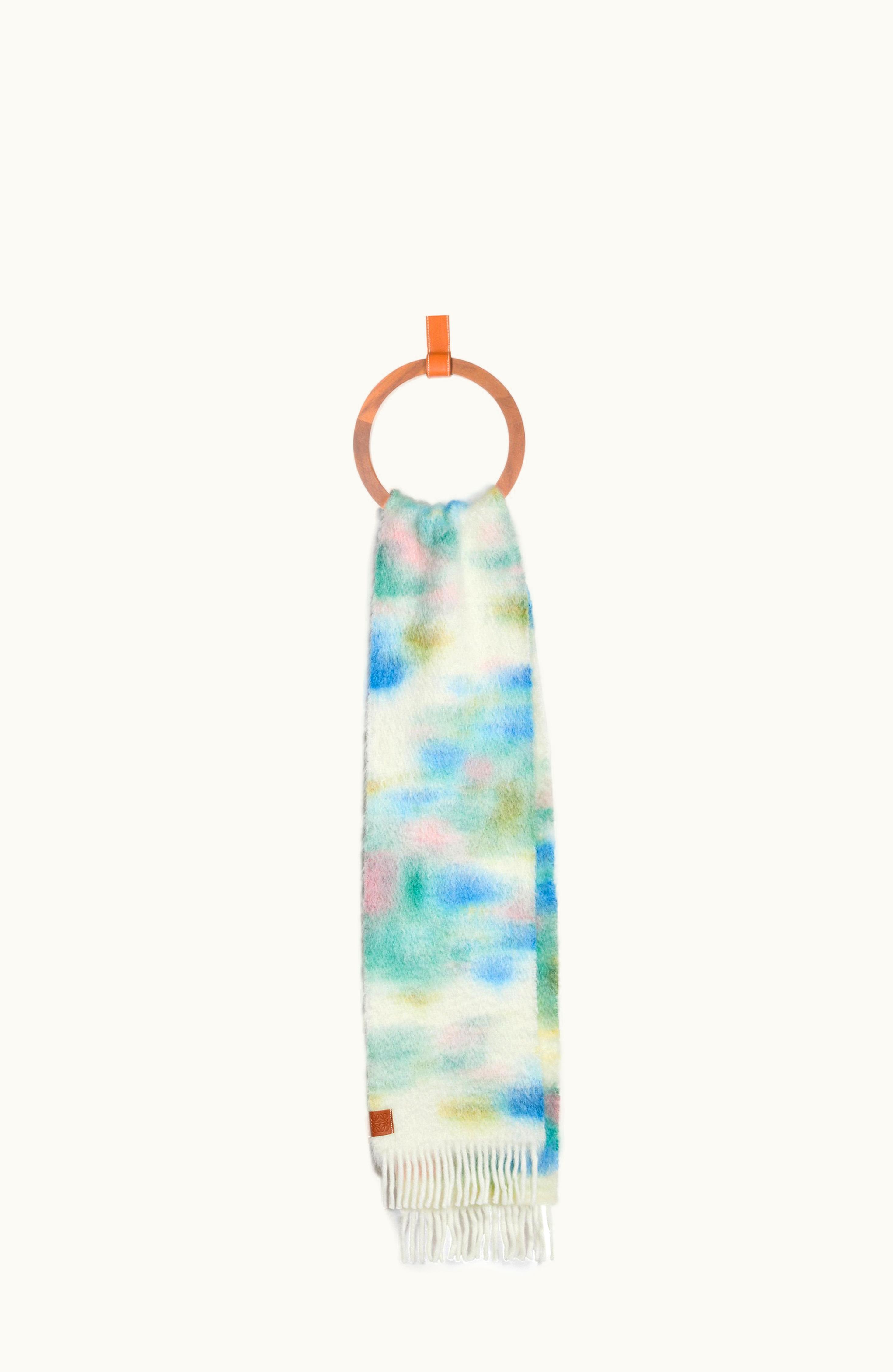Loewe Loewe Scarf In Wool And Mohair White / Multicolor