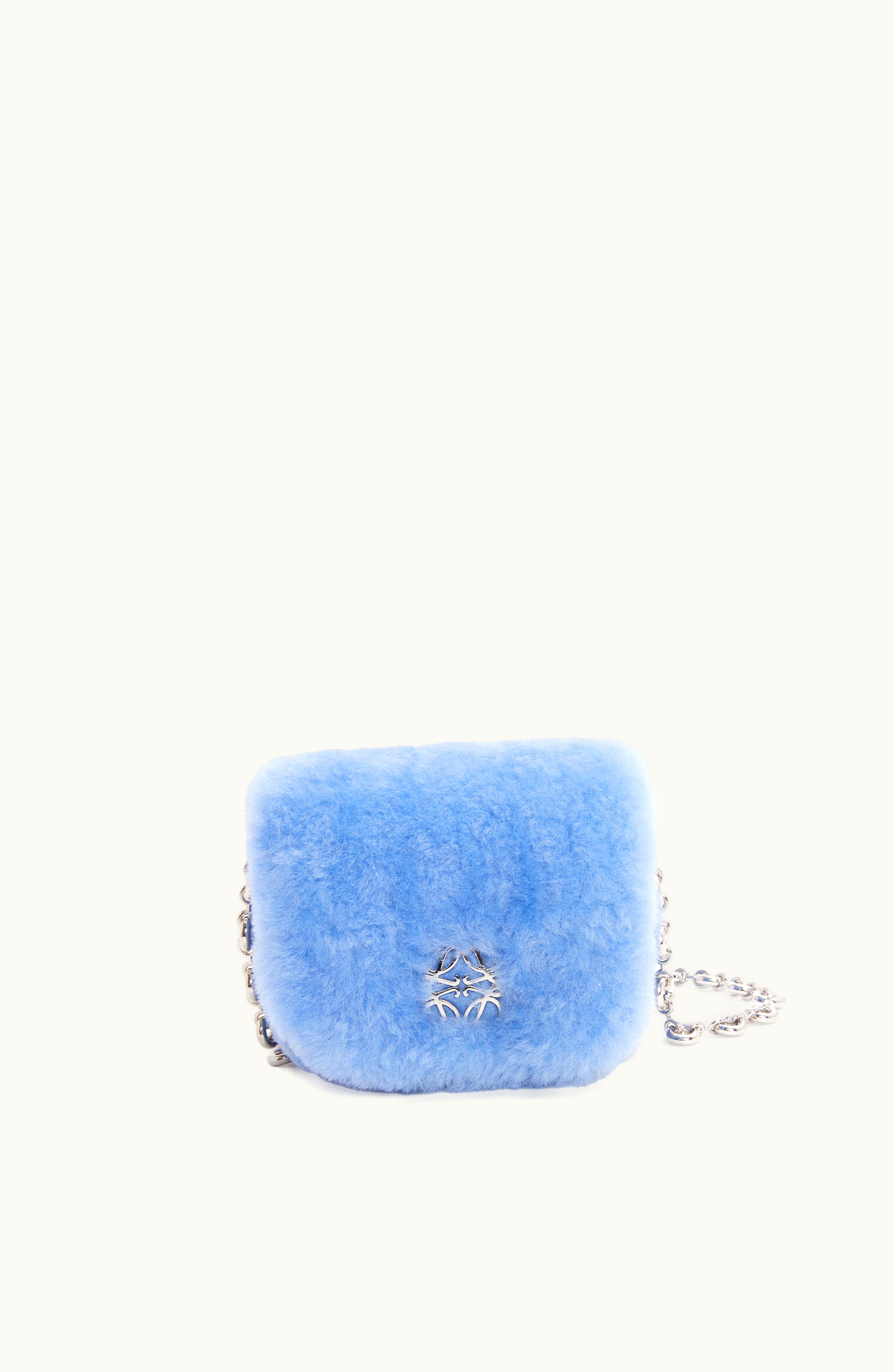 Loewe Loewe Puffer Goya Case In Shearling Seaside Blue