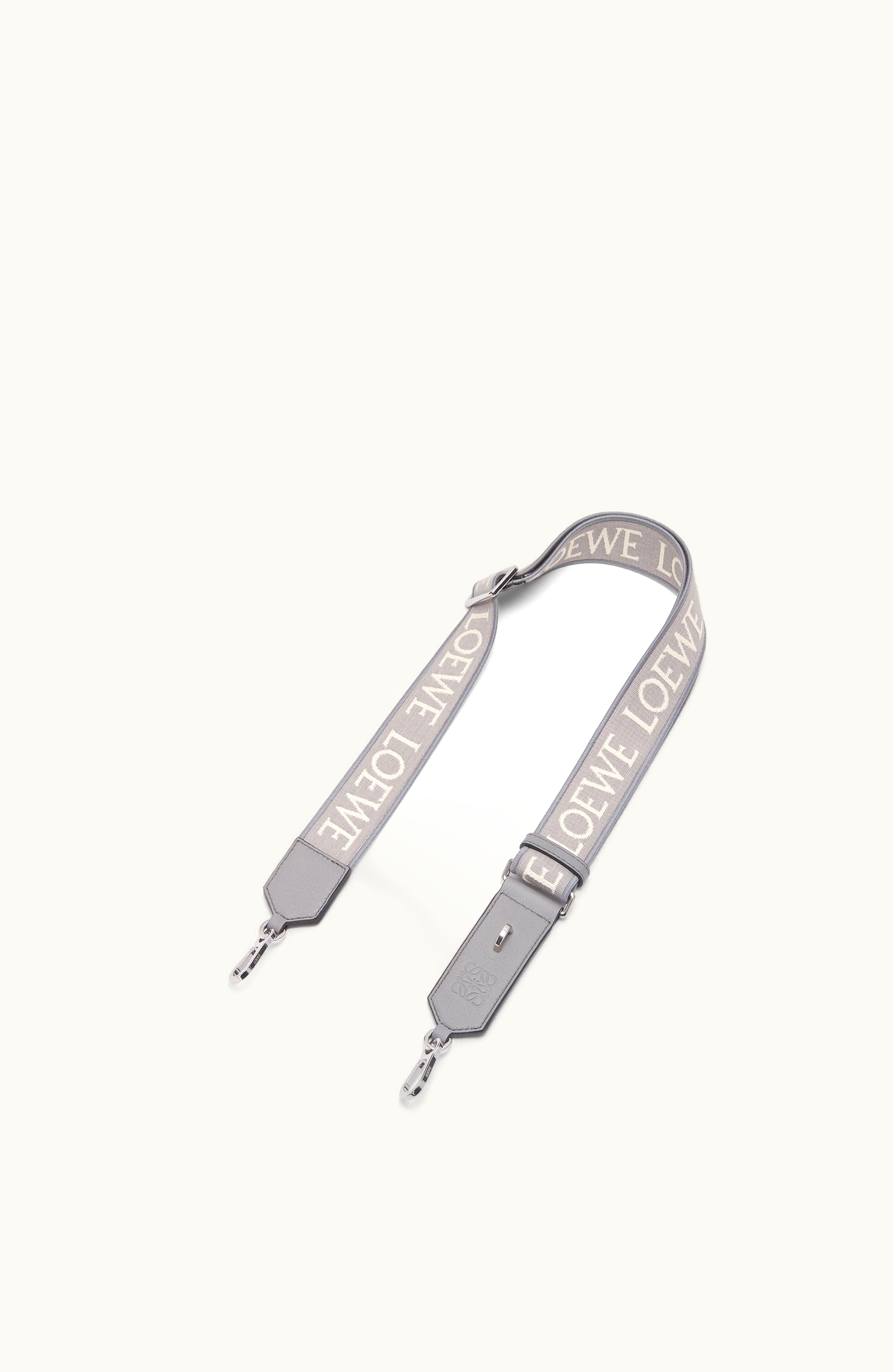 Loewe Loewe D-ring Strap In Anagram Jacquard And Calfskin Asphalt Grey