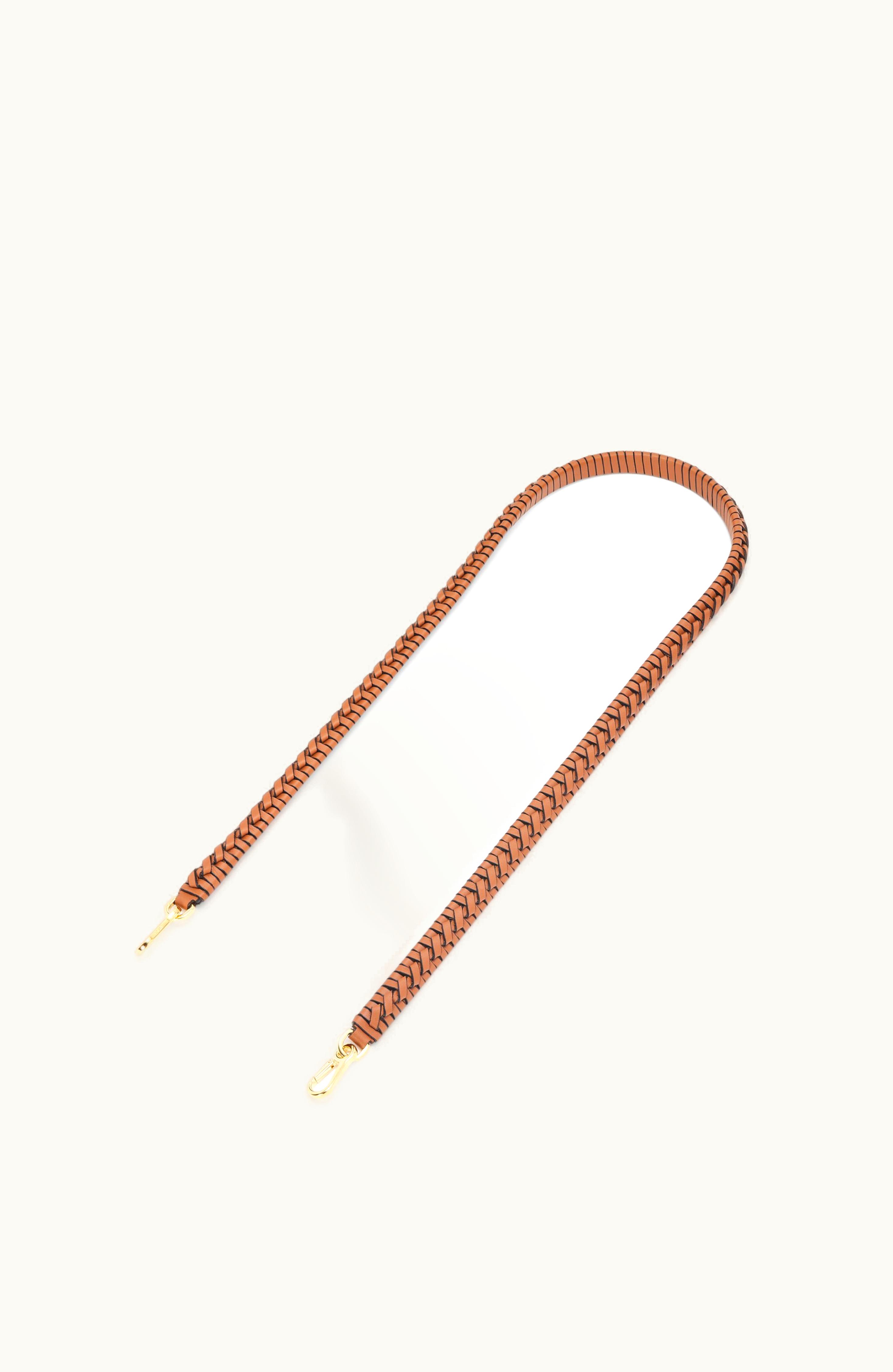 Loewe Loewe Woven Spiral Strap In Classic Calfskin Pecan