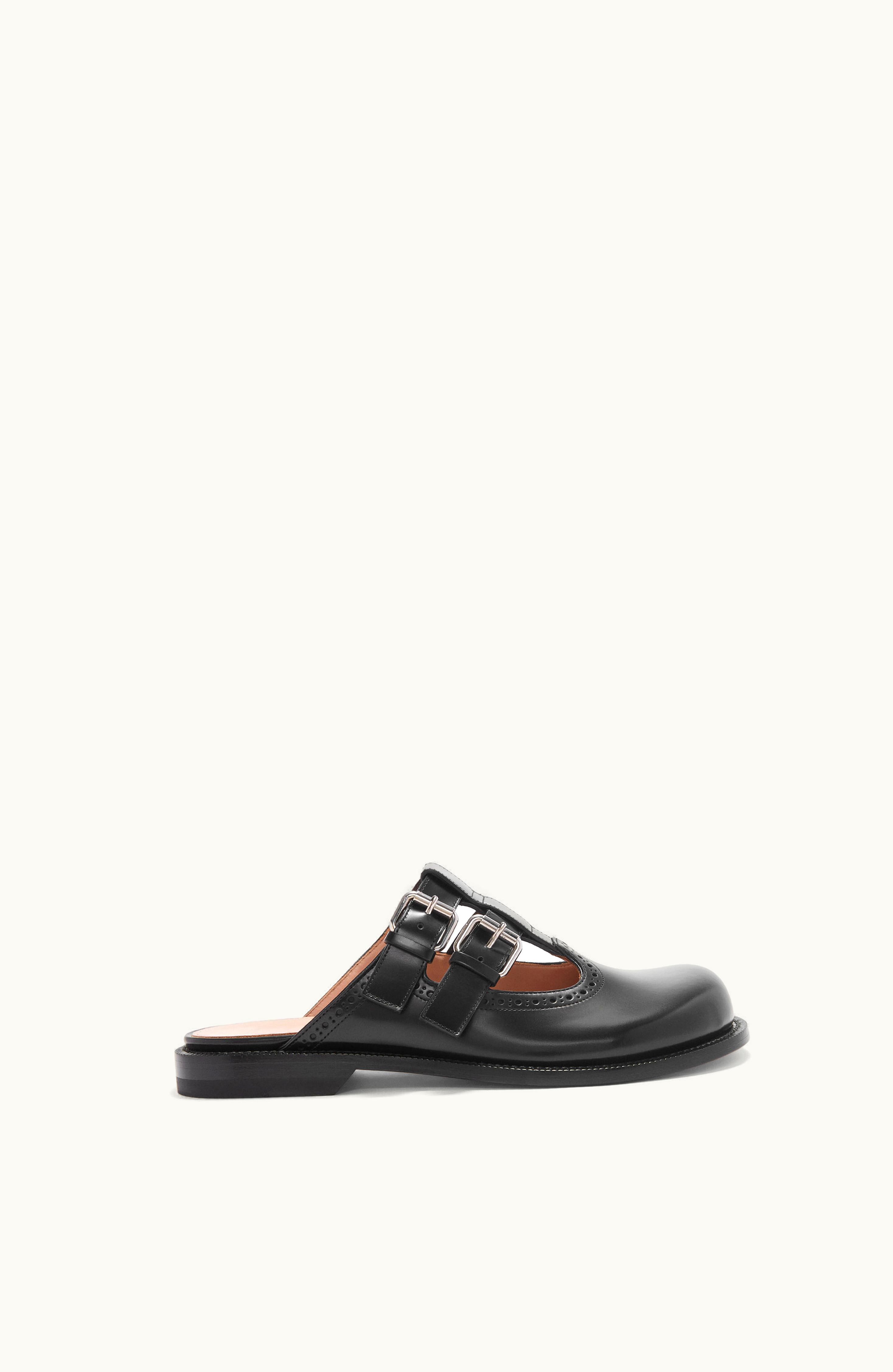 Loewe Loewe Campo Mary Jane Mule In Calfskin Black