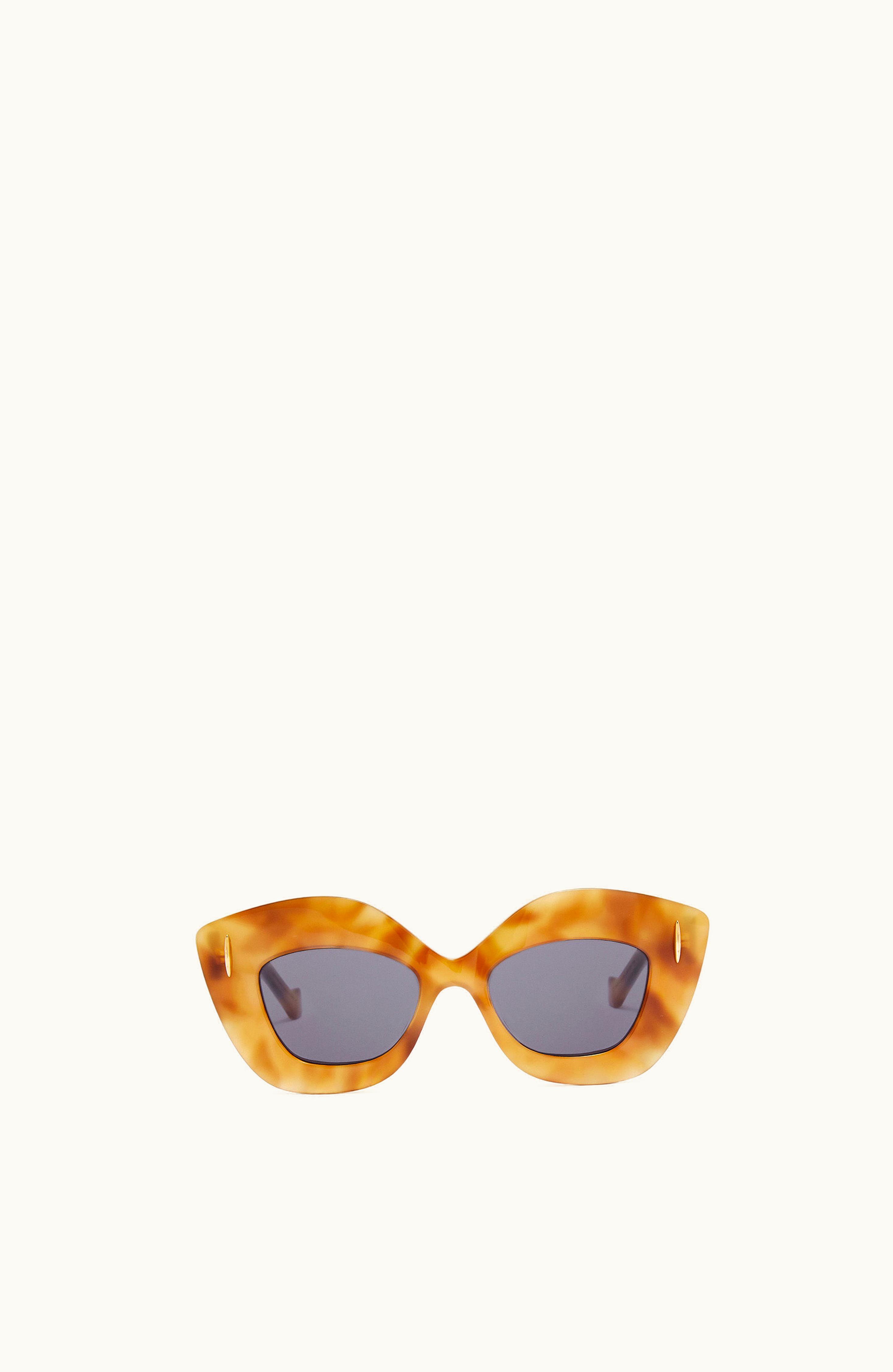 Loewe Loewe Retro Screen Sunglasses In Acetate Shiny Blonde Havana / Smoke - Luxury Dreamer Sunglasses In Acetate Gold Havana