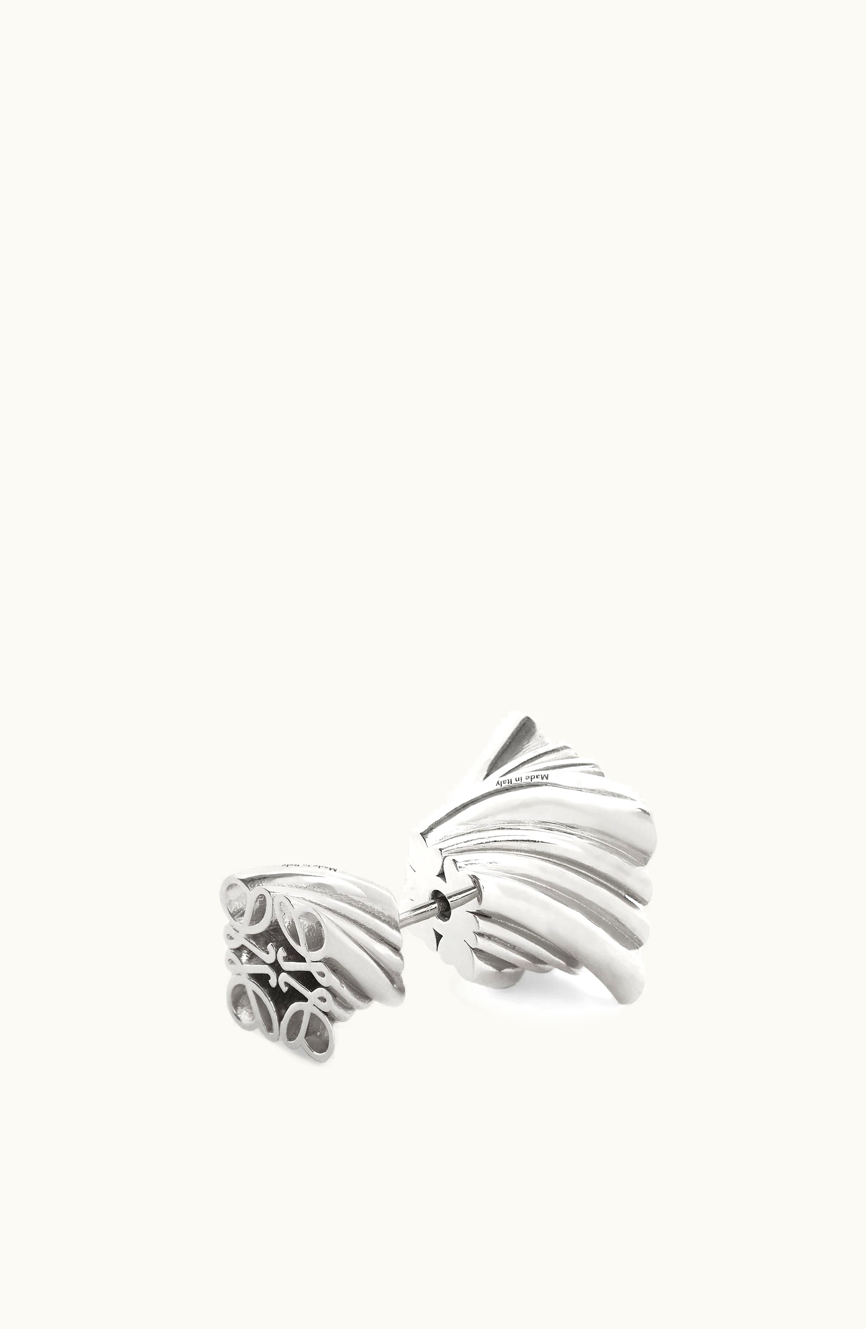 Loewe Loewe Twisted Anagram Stud Earring In Sterling Silver Silver