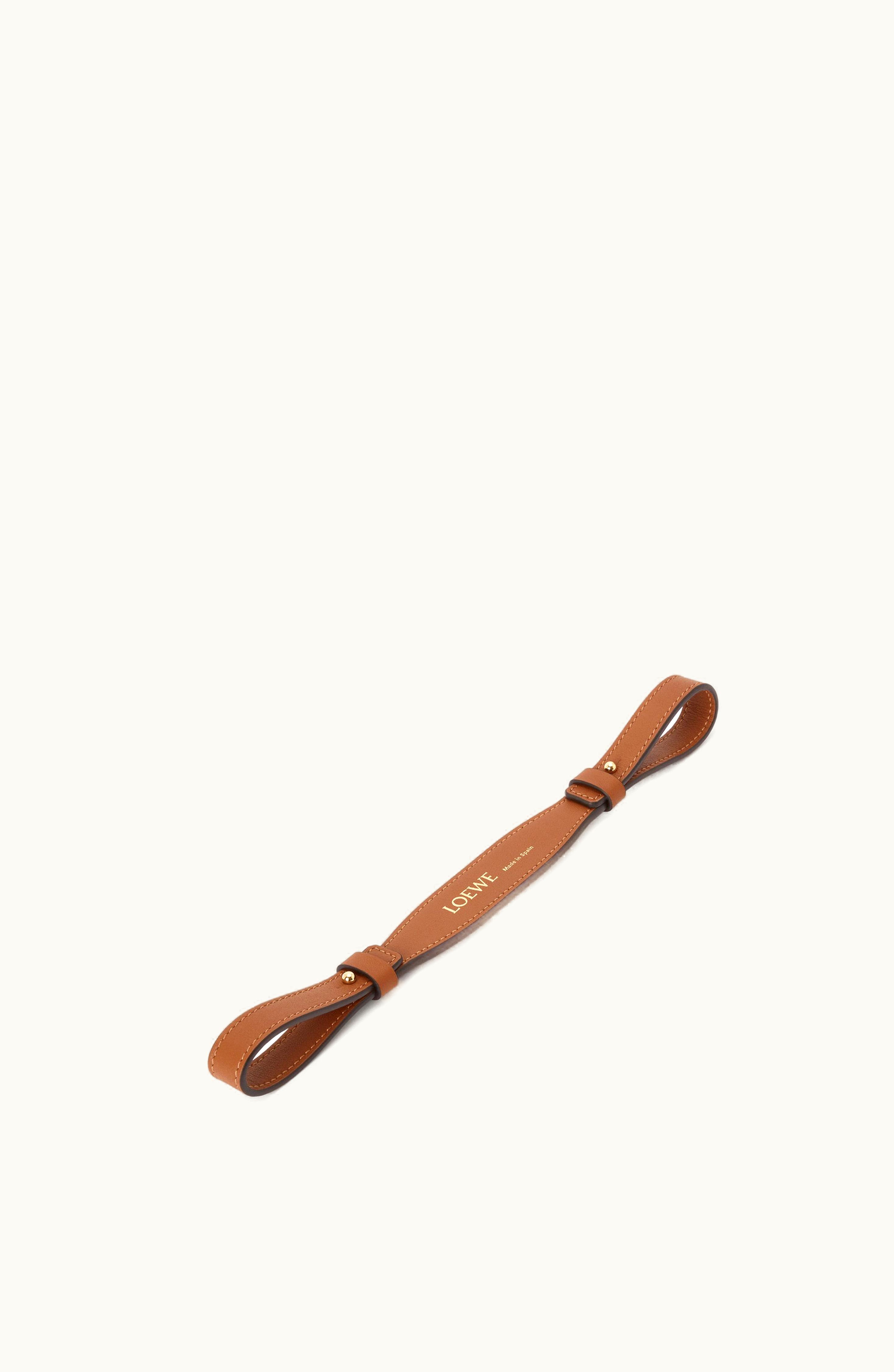 Loewe Loewe Branded Short Strap In Classic Calfskin Tan