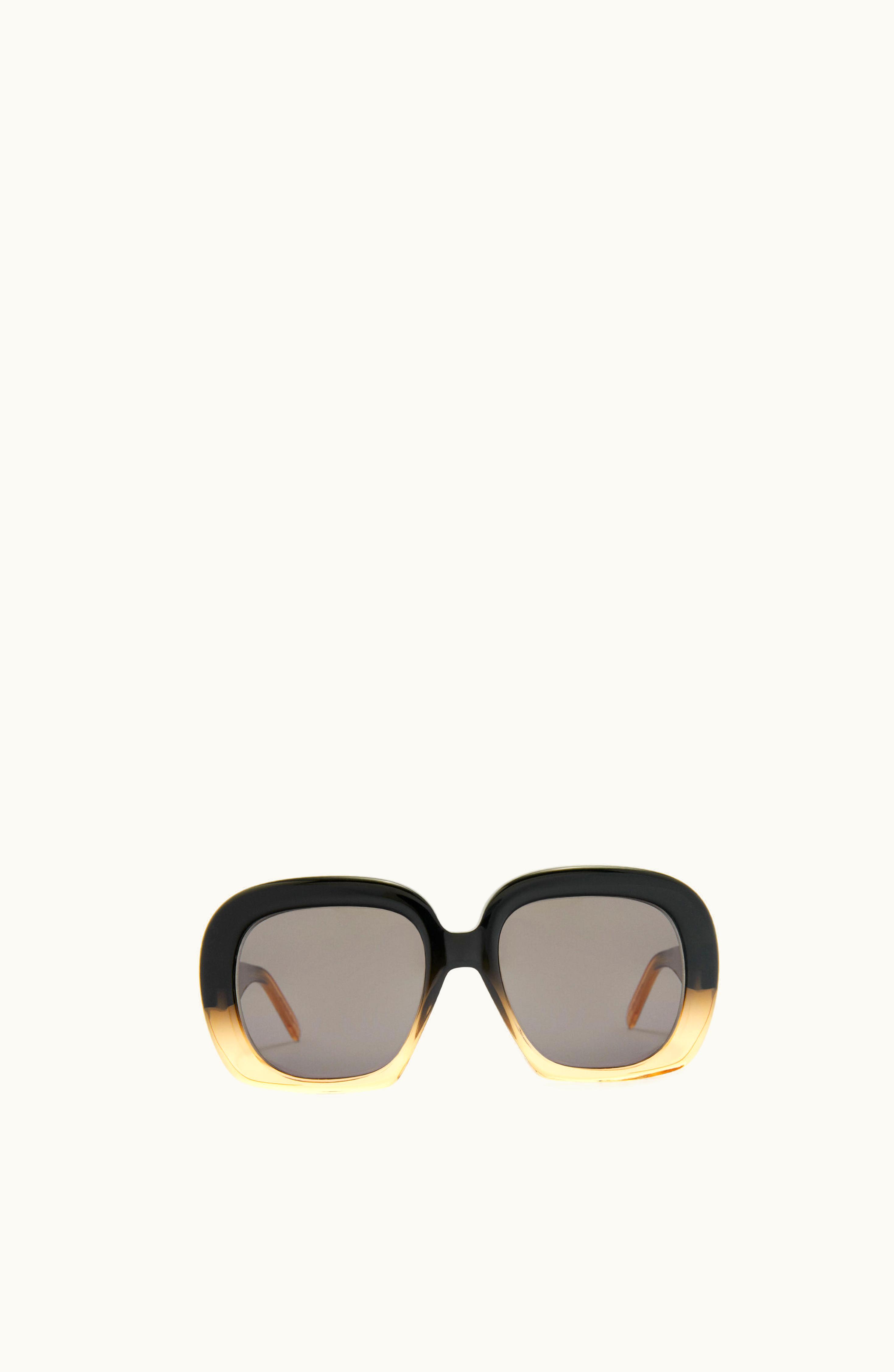 Loewe Loewe Square Halfmoon Sunglasses In Acetate Gradient Black / Beige