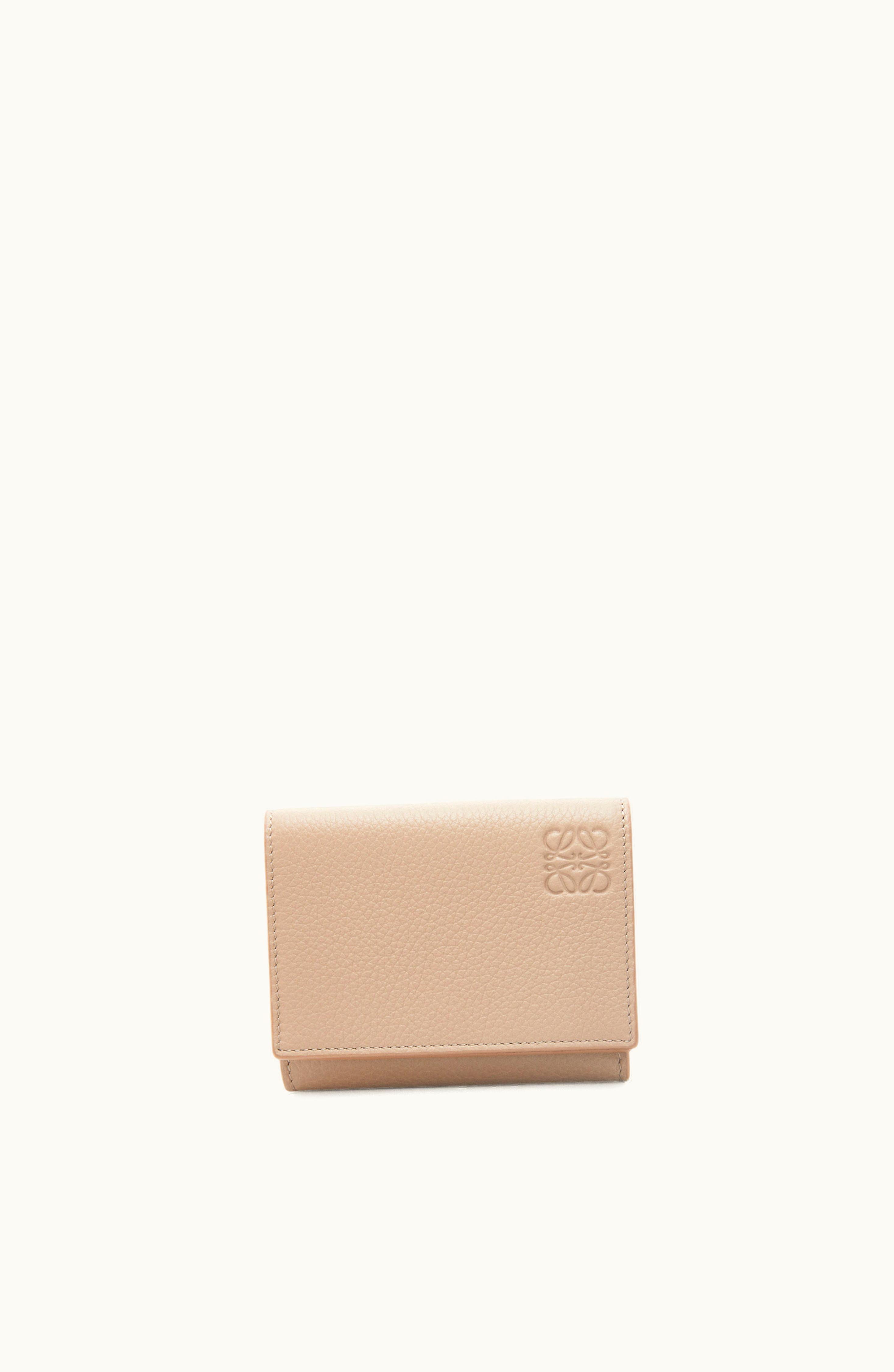 Loewe Loewe Trifold Wallet In Soft Grained Calfskin Sand