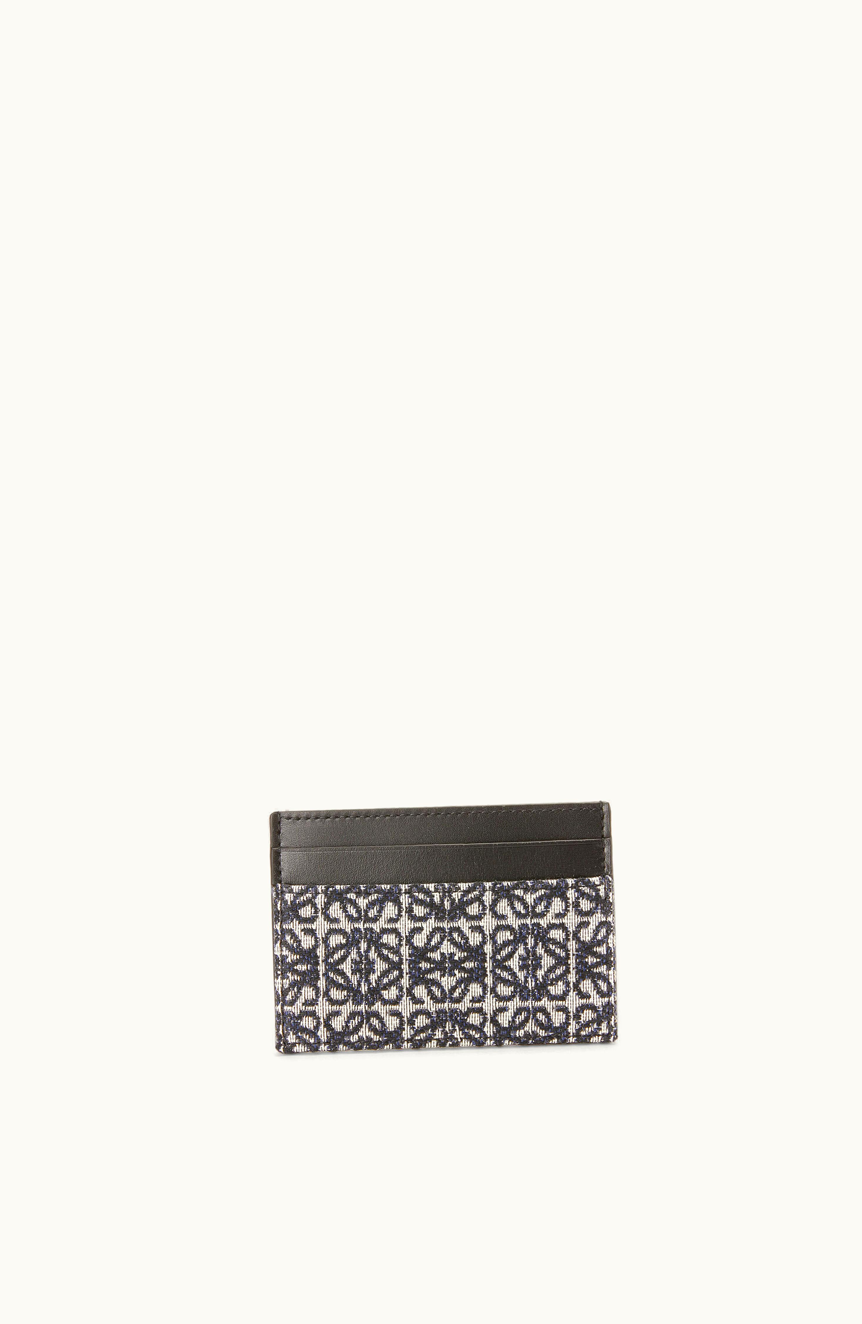 Loewe Loewe Plain Cardholder In Jacquard And Calfskin Navy / Black