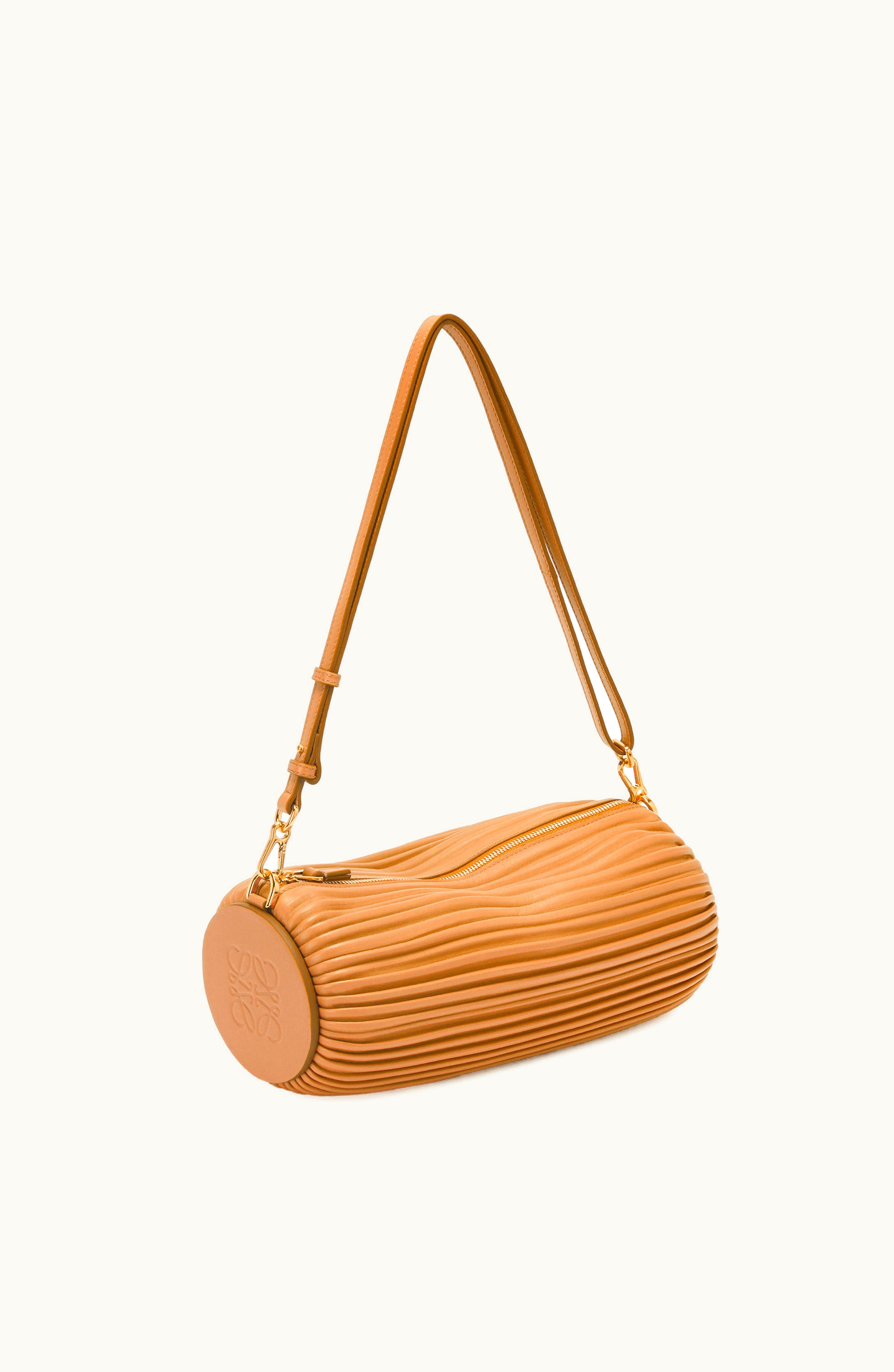 Loewe Loewe Bracelet Pouch In Pleated Nappa Warm Desert
