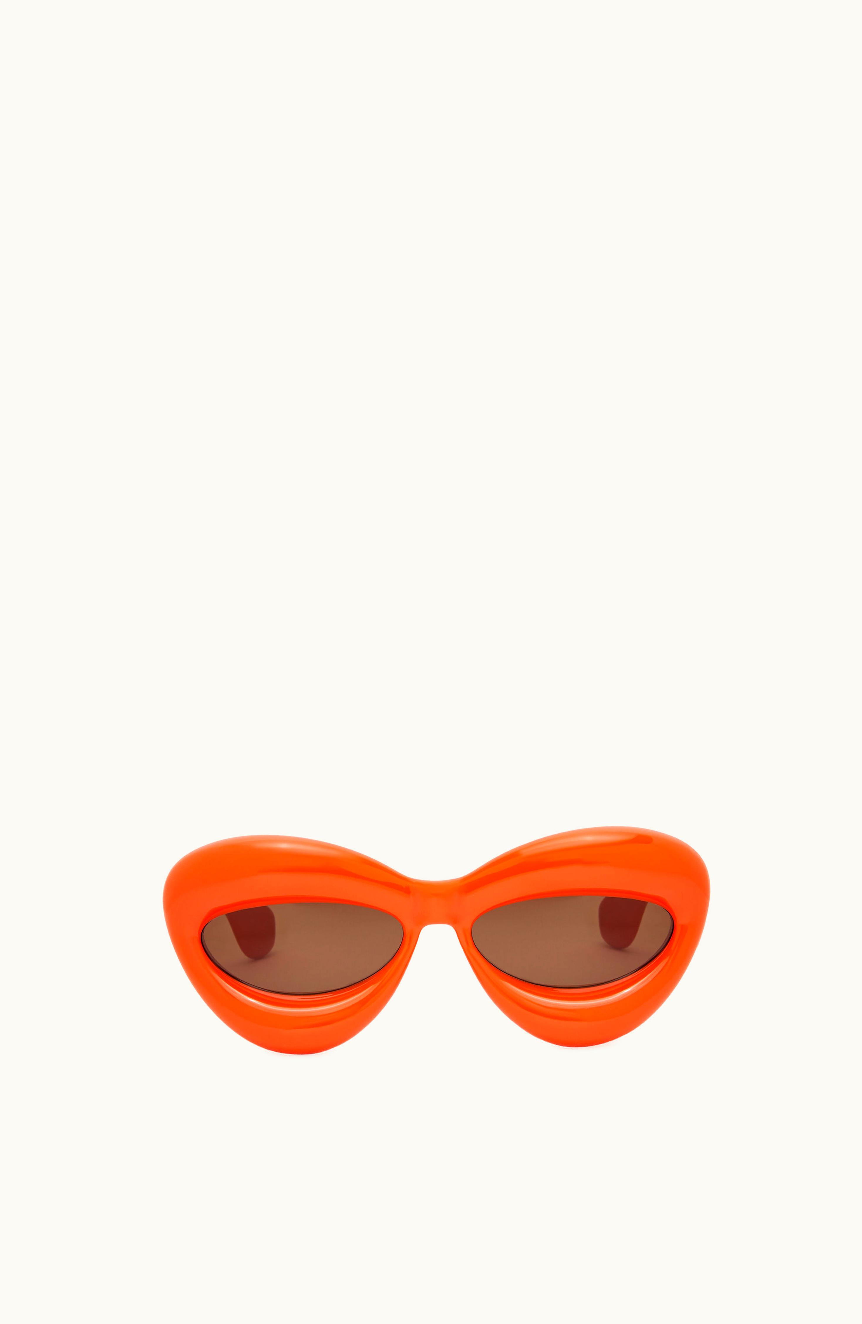 Loewe Loewe Inflated Cateye Sunglasses In Nylon Shiny Orange