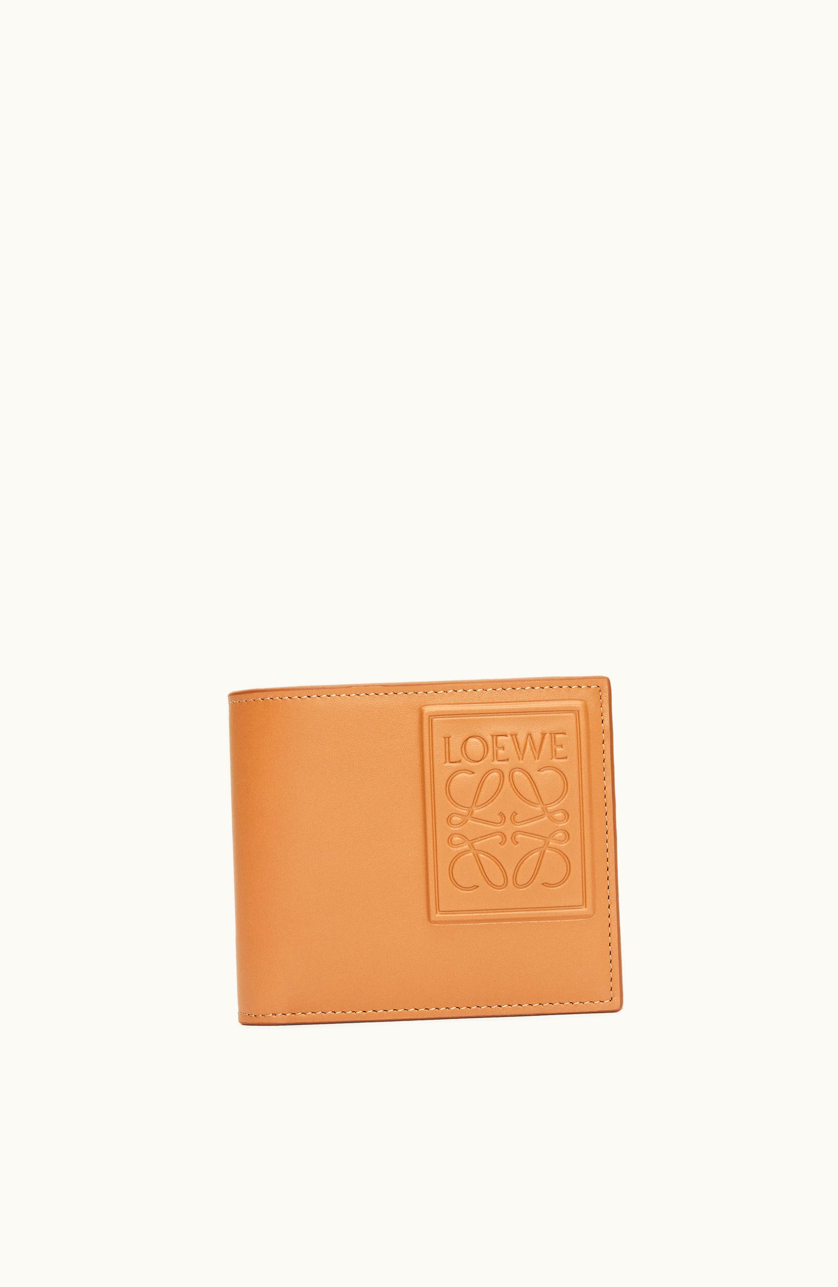 Loewe Loewe Bifold Wallet In Satin Calfskin Warm Desert