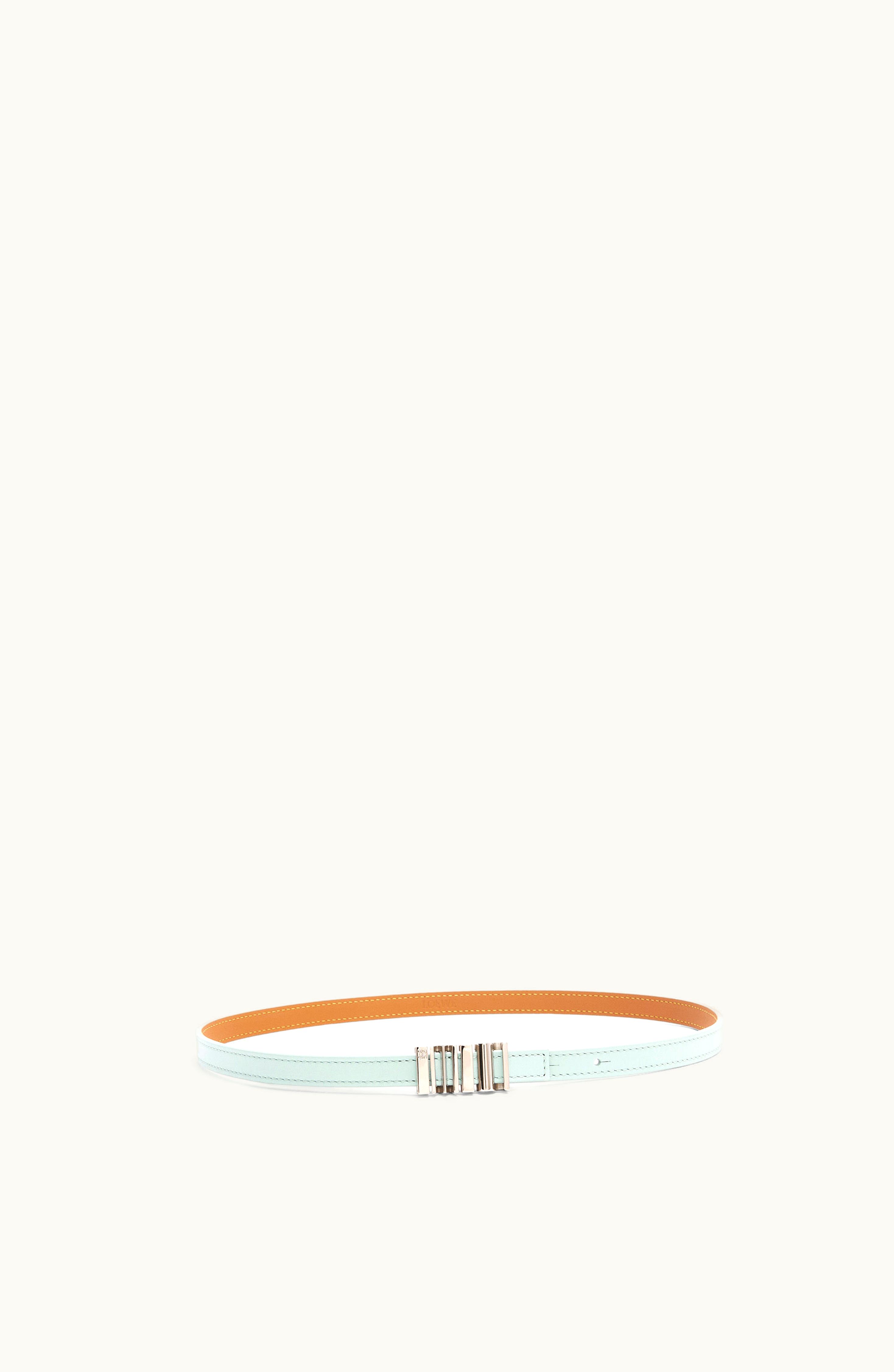 Loewe Loewe Graphic Belt In Classic Calfskin Blue Iceberg / Palladium