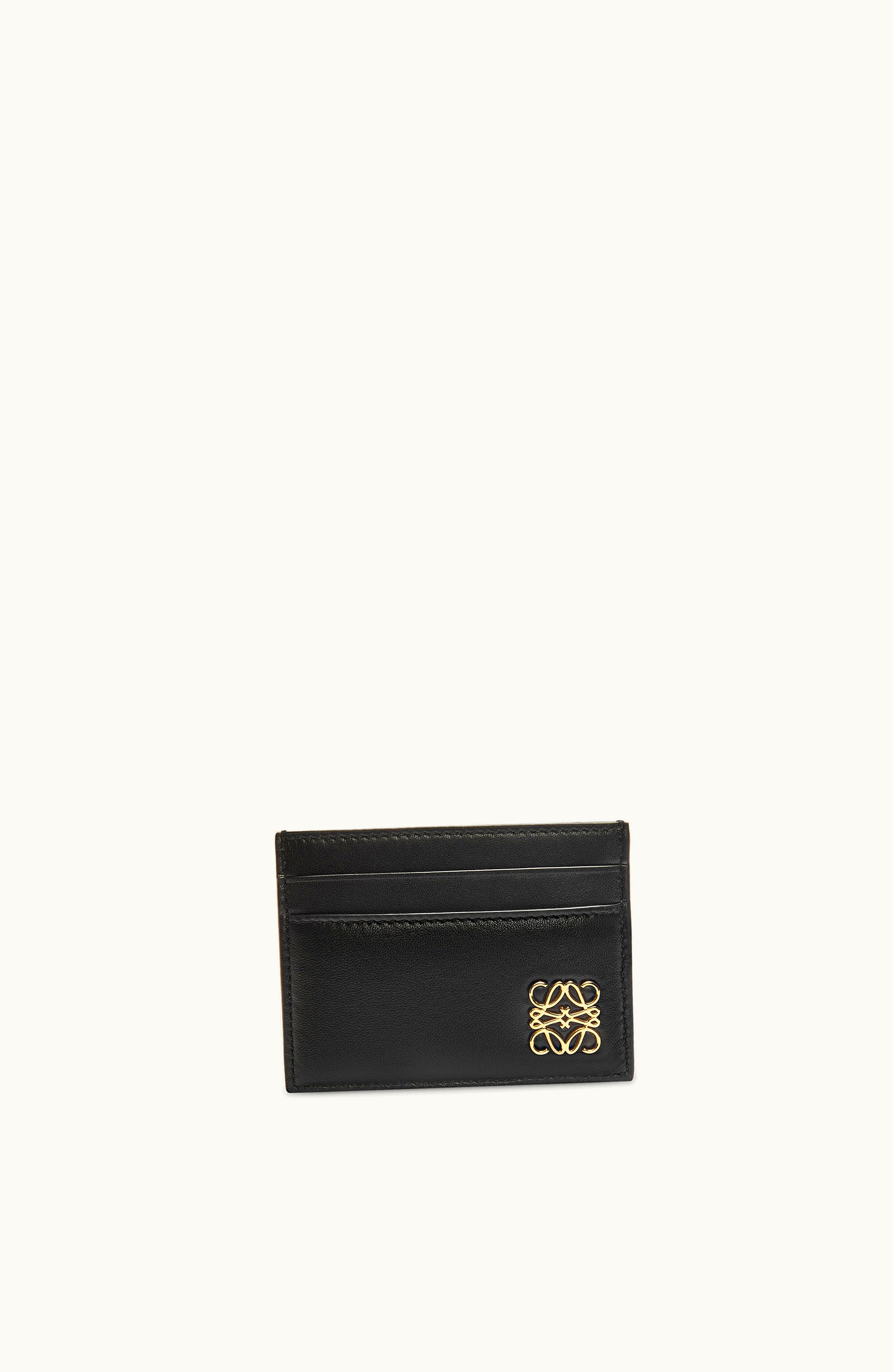Loewe Loewe Puffer Anagram Plain Cardholder In Shiny Nappa Calfskin Black