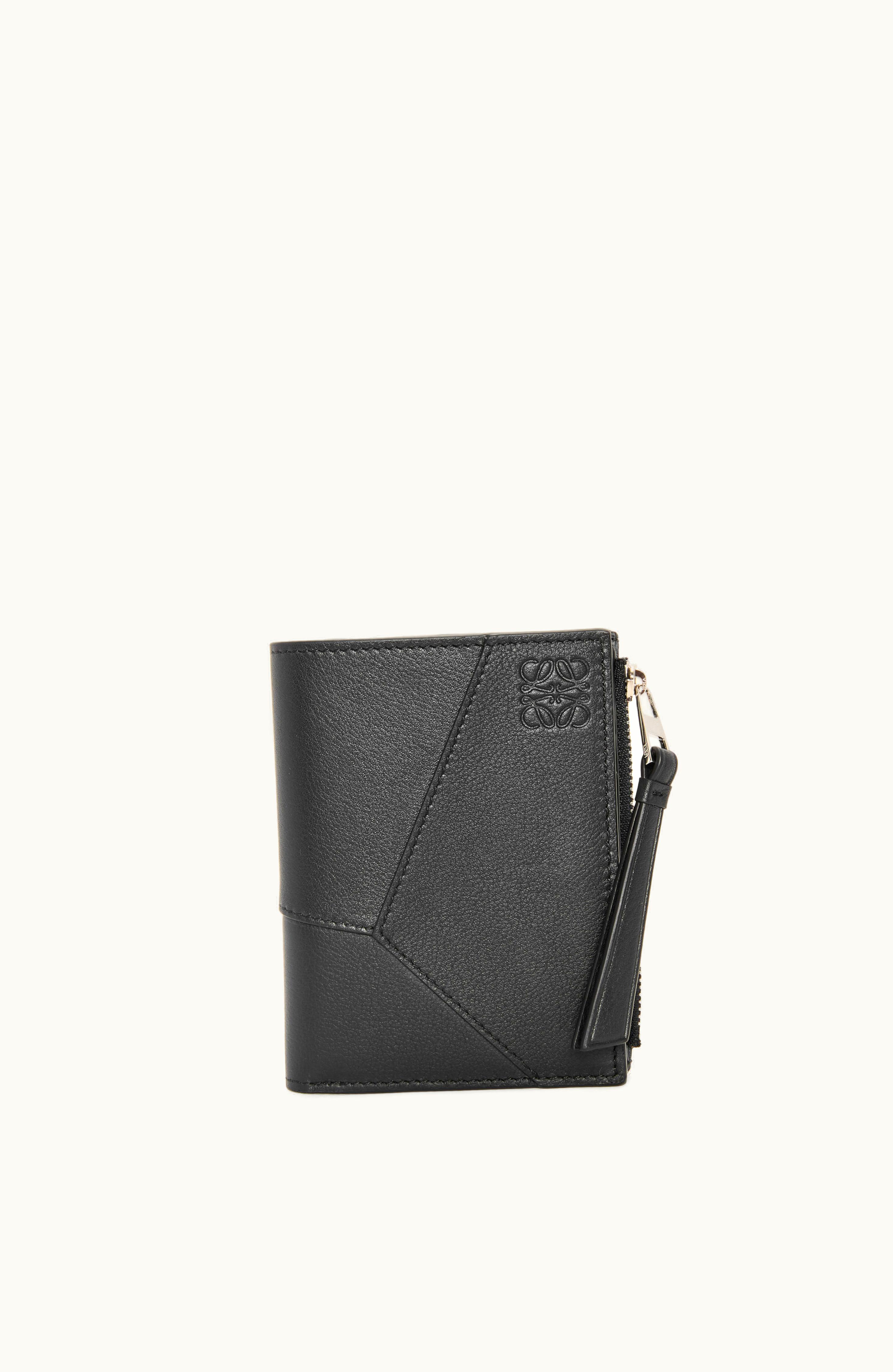 Loewe Loewe Puzzle Slim Compact Wallet In Classic Calfskin Black