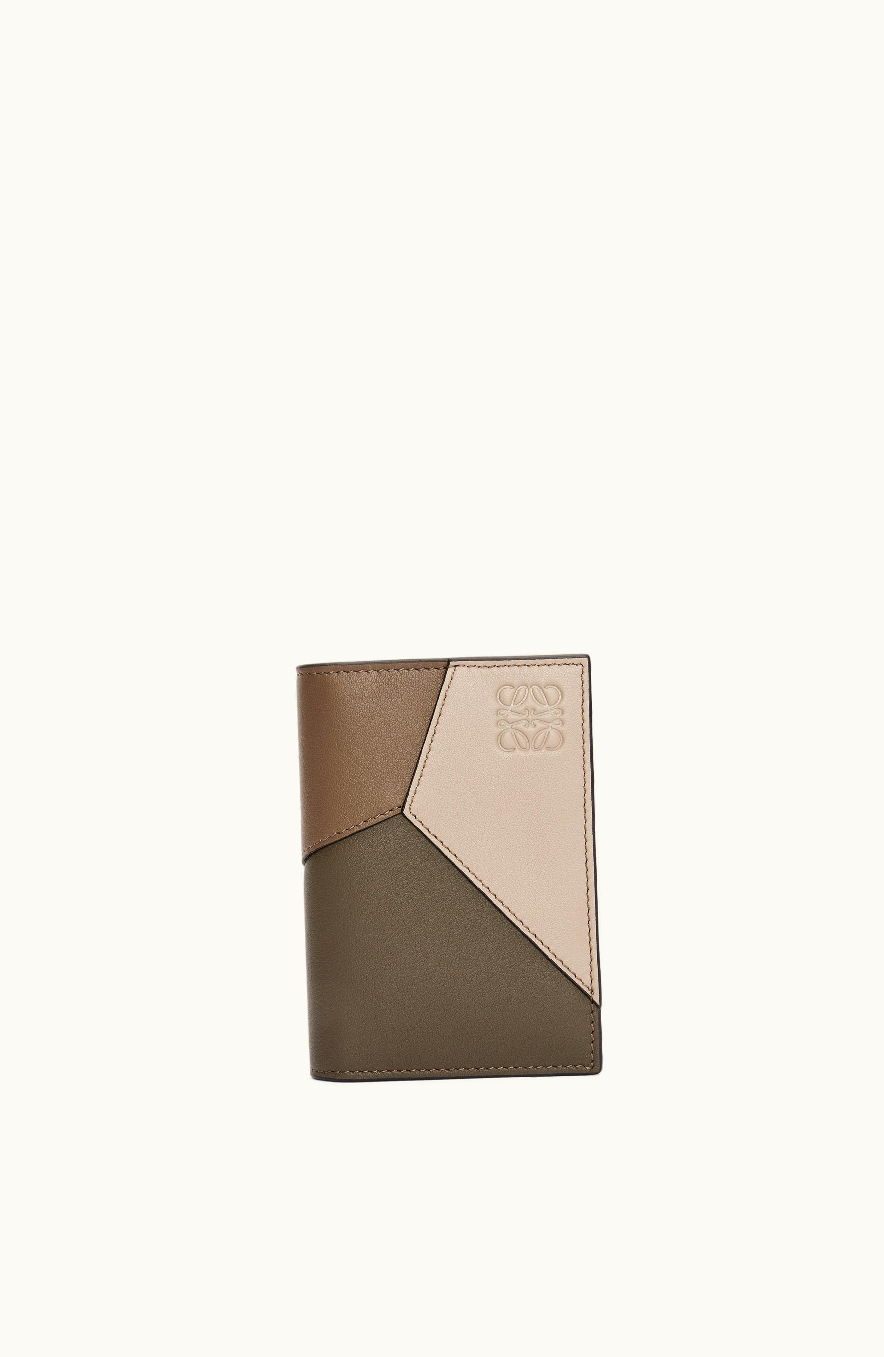 Loewe Loewe Puzzle Bifold Cardholder In Classic Calfskin Winter Brown / Sand
