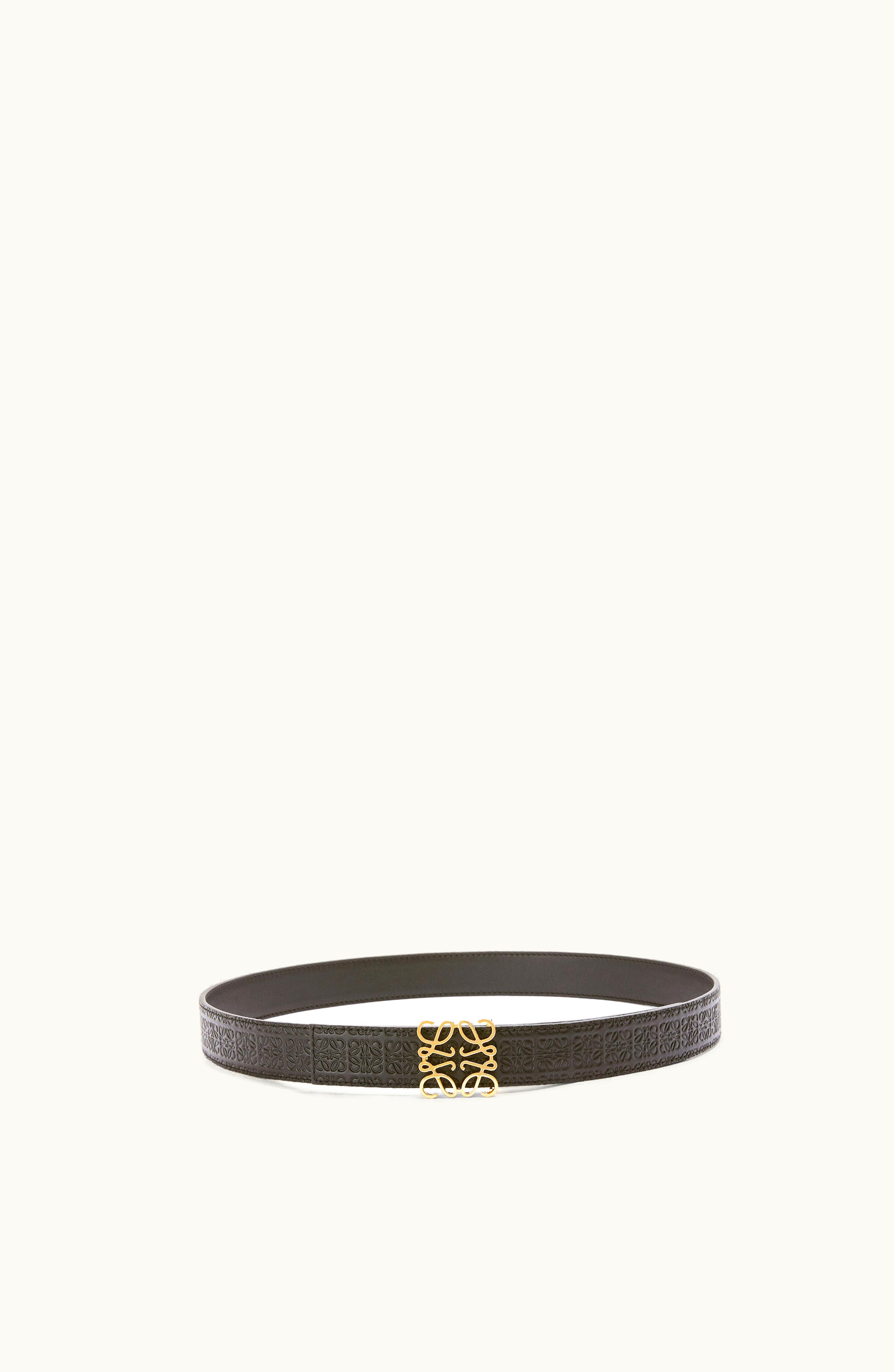 Loewe Loewe Reversible Repeat Belt In Silk Calfskin Black / Gold