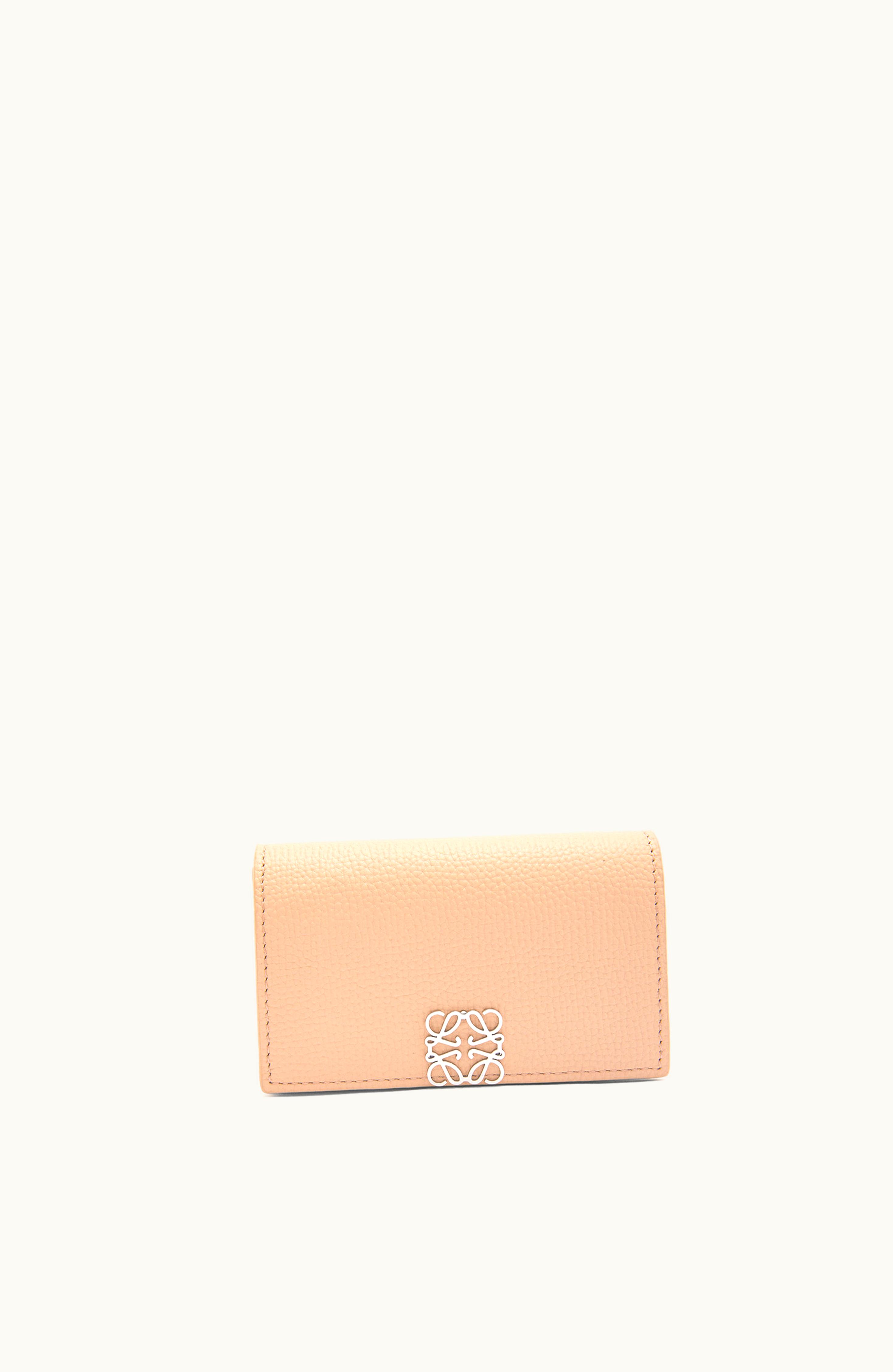 Loewe Loewe Anagram Business Cardholder In Pebble Grain Calfskin Nude
