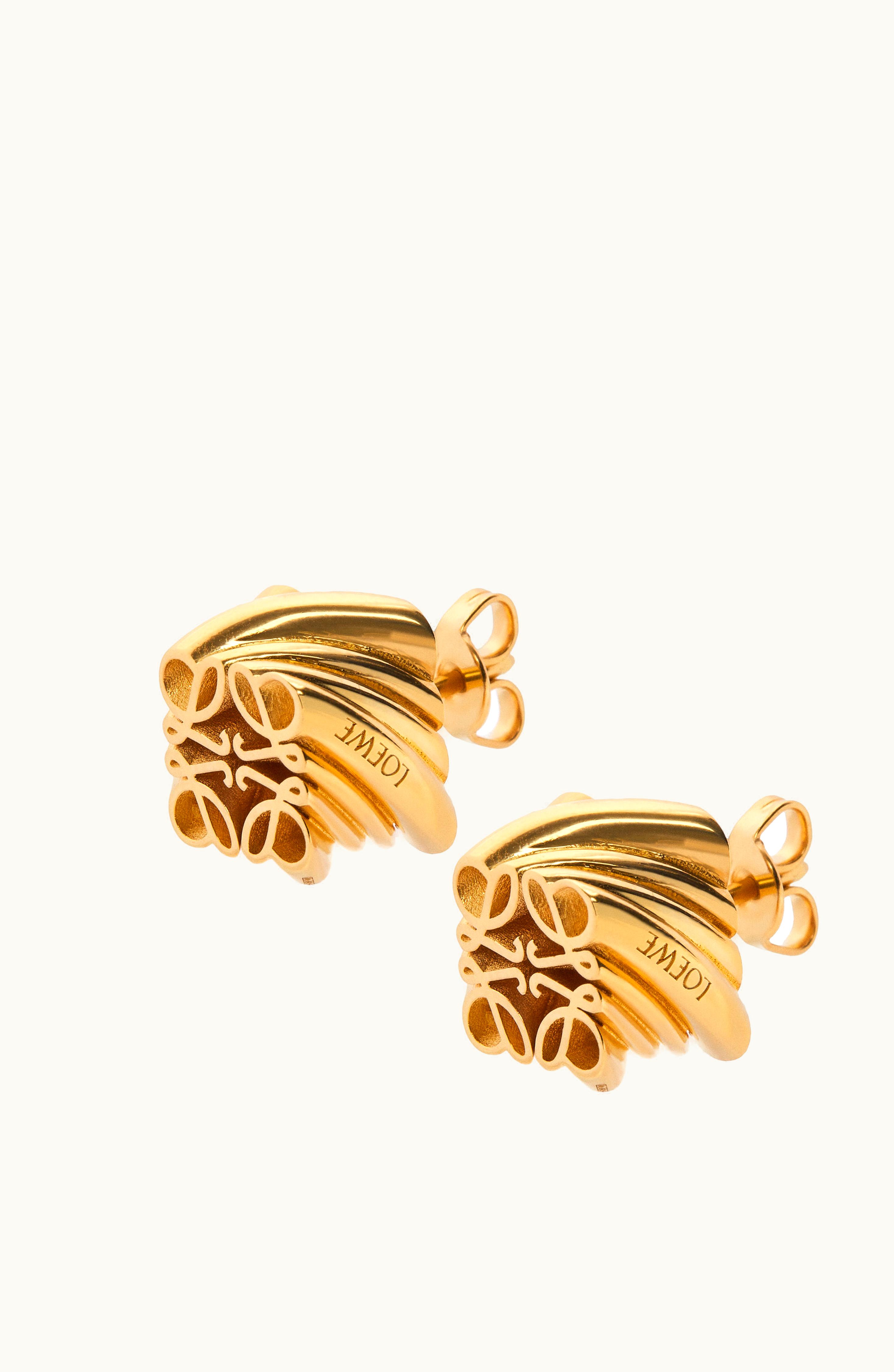 Loewe Loewe Twisted Anagram Stud Earrings In Sterling Silver Gold