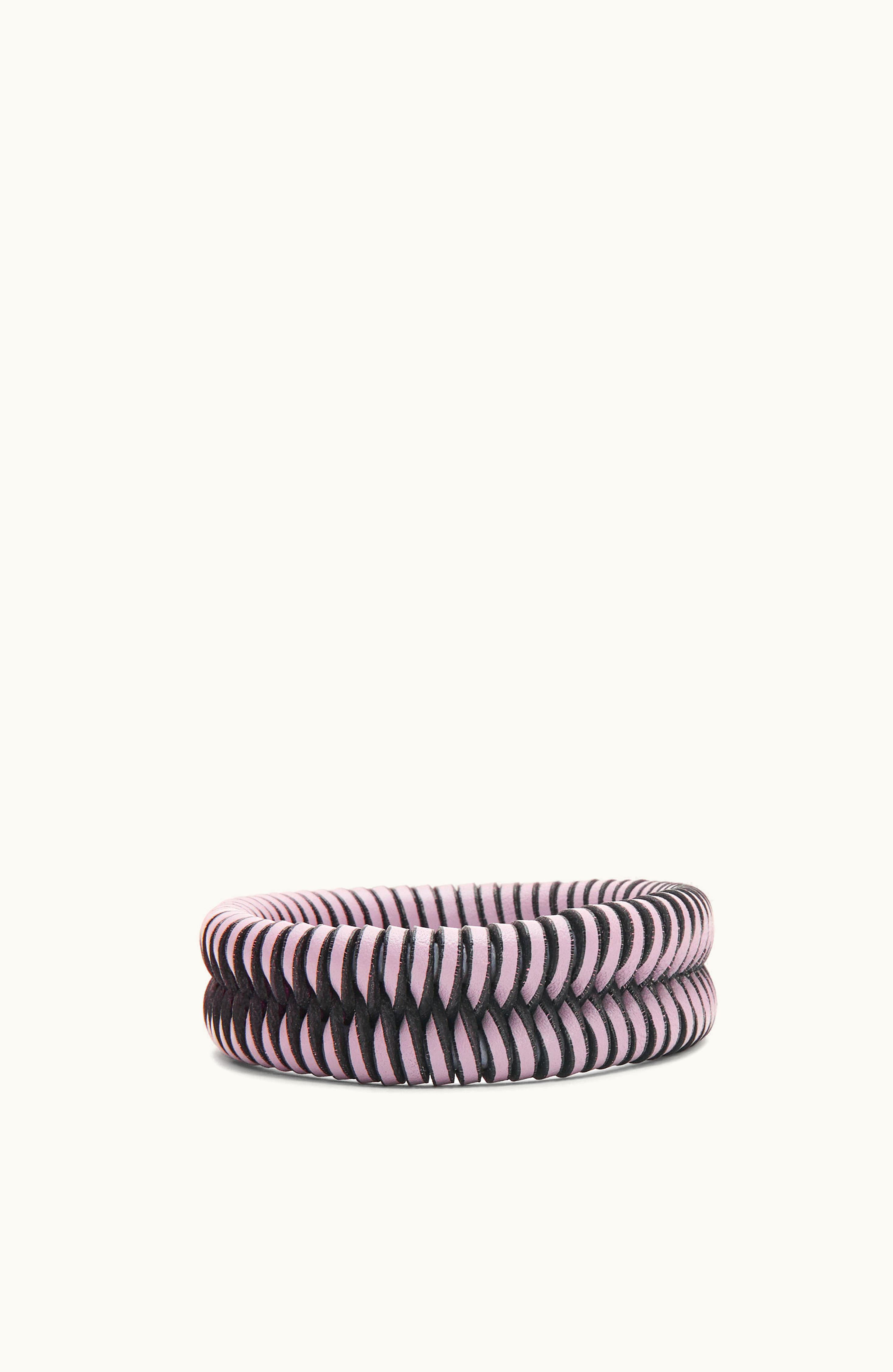 Loewe Loewe Interlock Bangle In Classic Calfskin Dirty Mauve