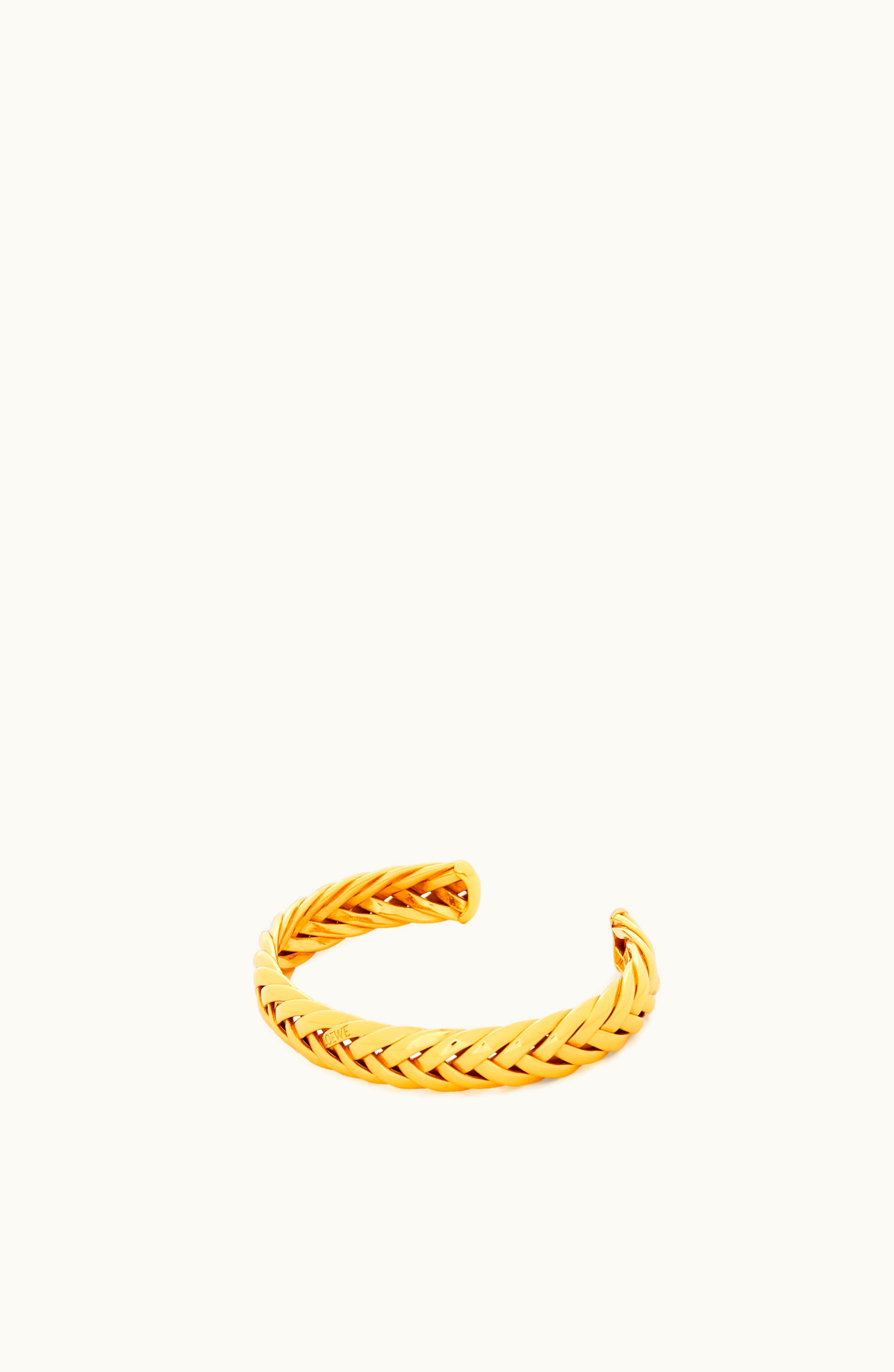 Loewe Loewe Thin Braided Cuff In Sterling Silver Gold