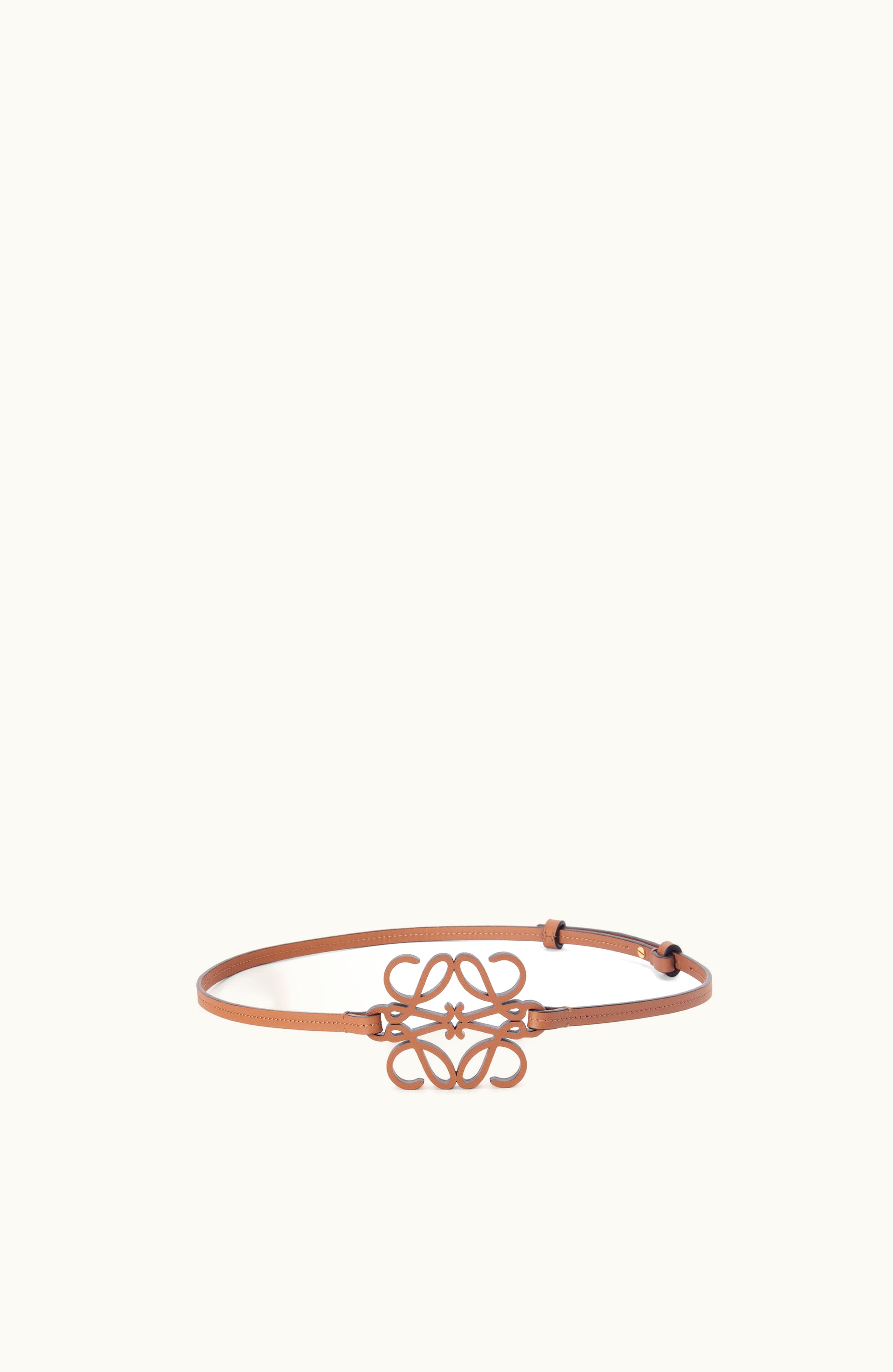Loewe Loewe Anagram cut-out Belt In Soft Calfskin Tan