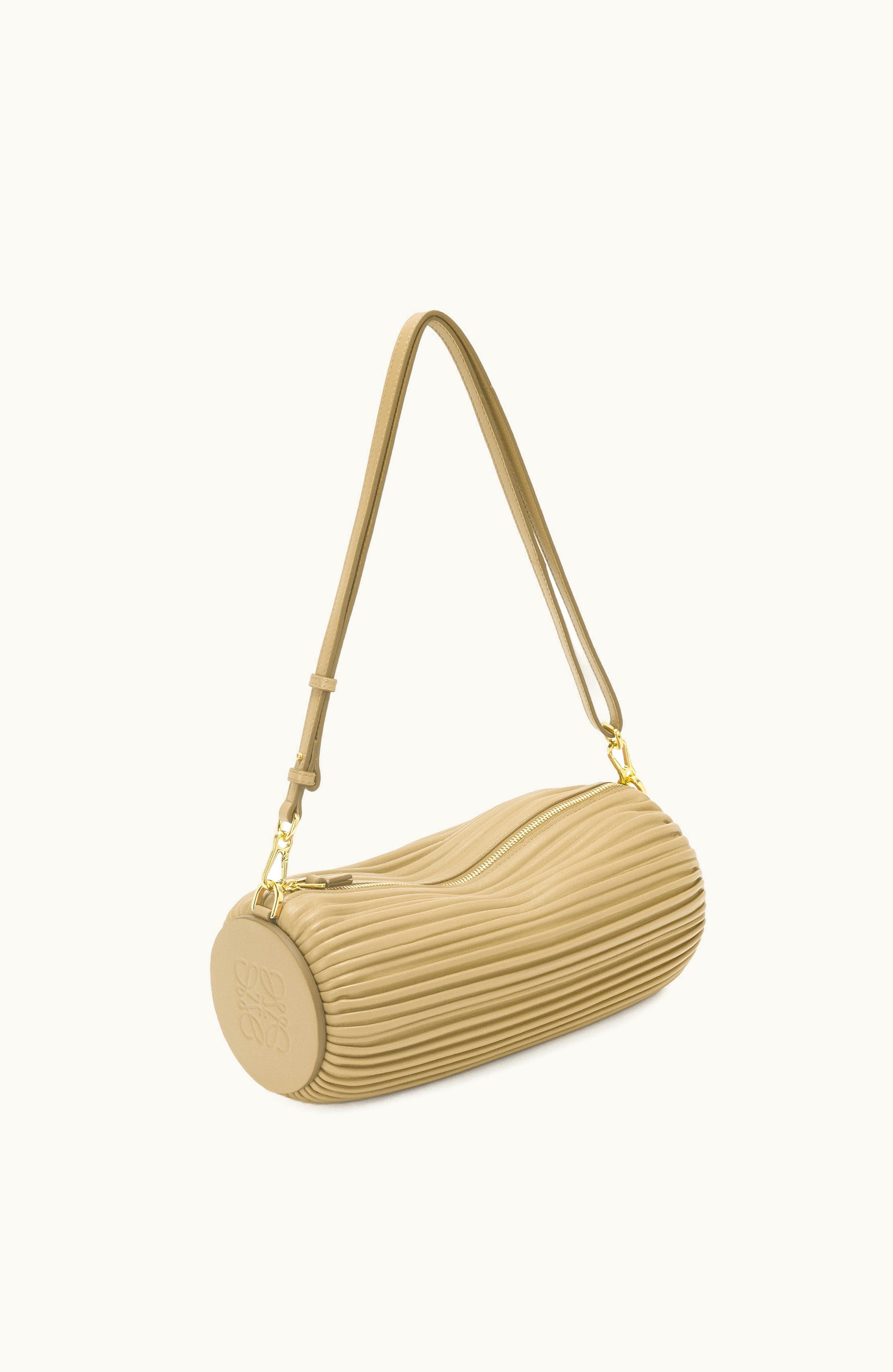 Loewe Bracelet Pouch In Pleated Nappa Clay Green