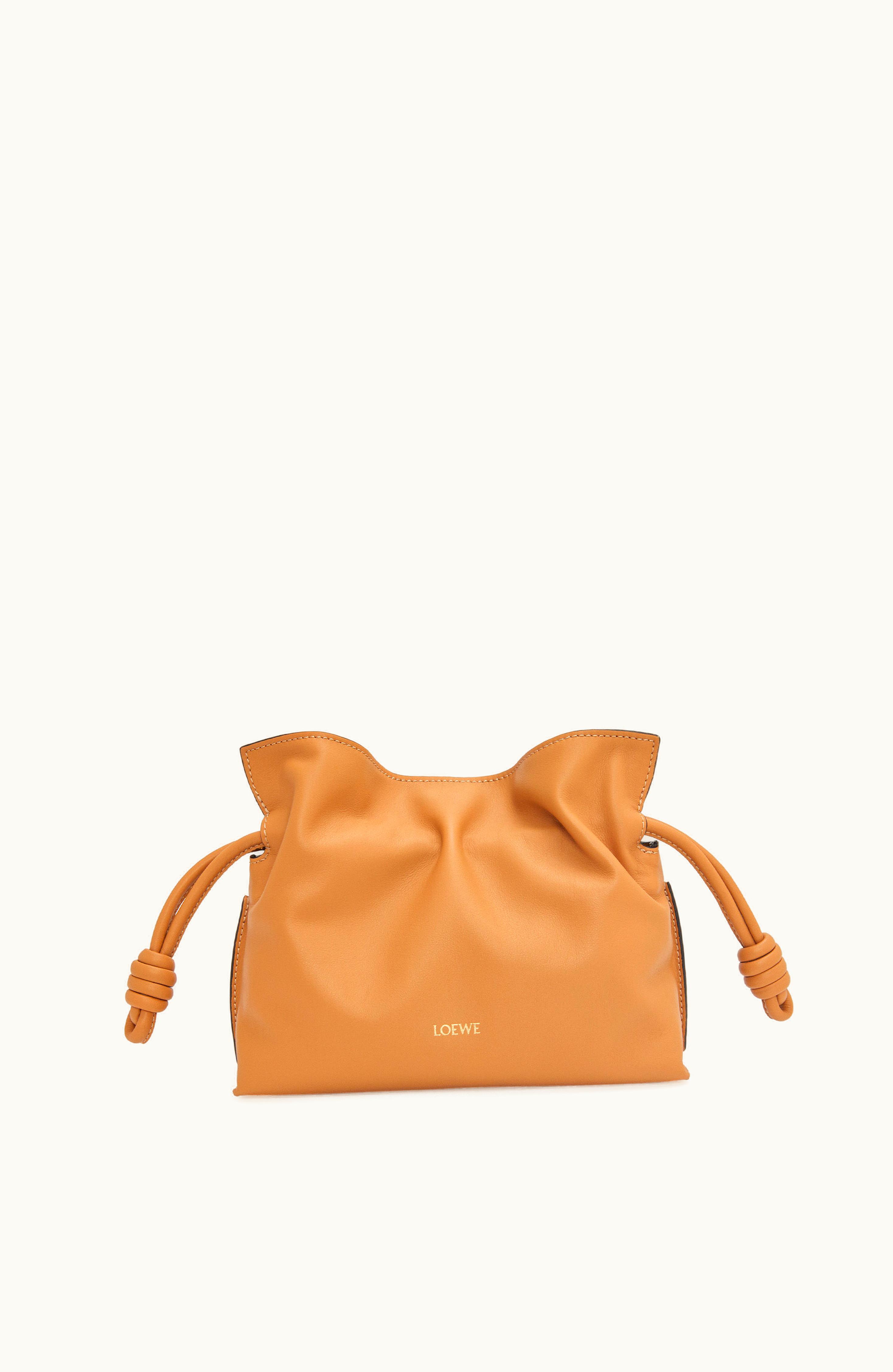 Loewe Mini Flamenco Clutch In Nappa Calfskin Warm Desert