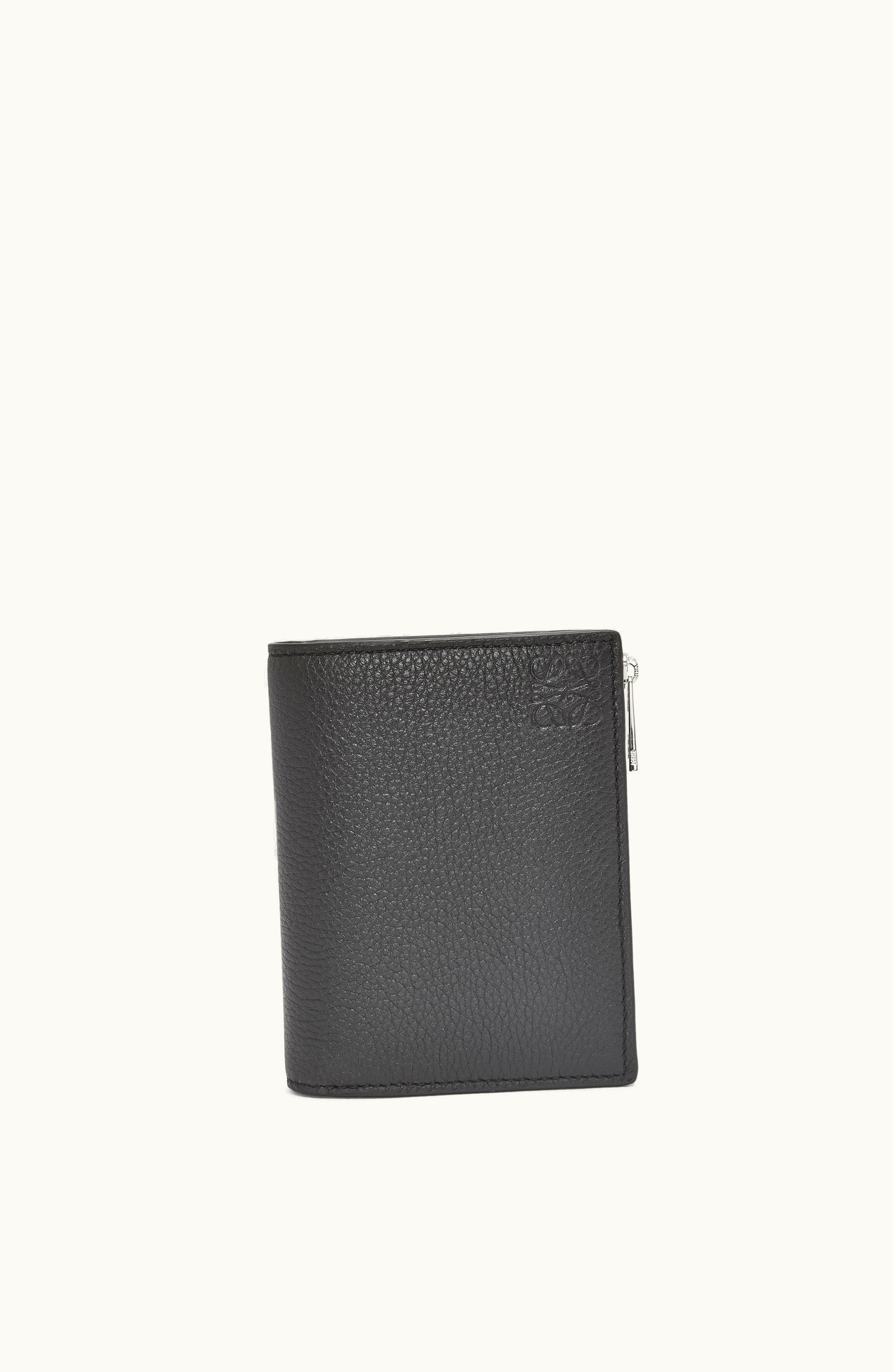 Loewe Loewe Slim Compact Wallet In Soft Grained Calfskin Black