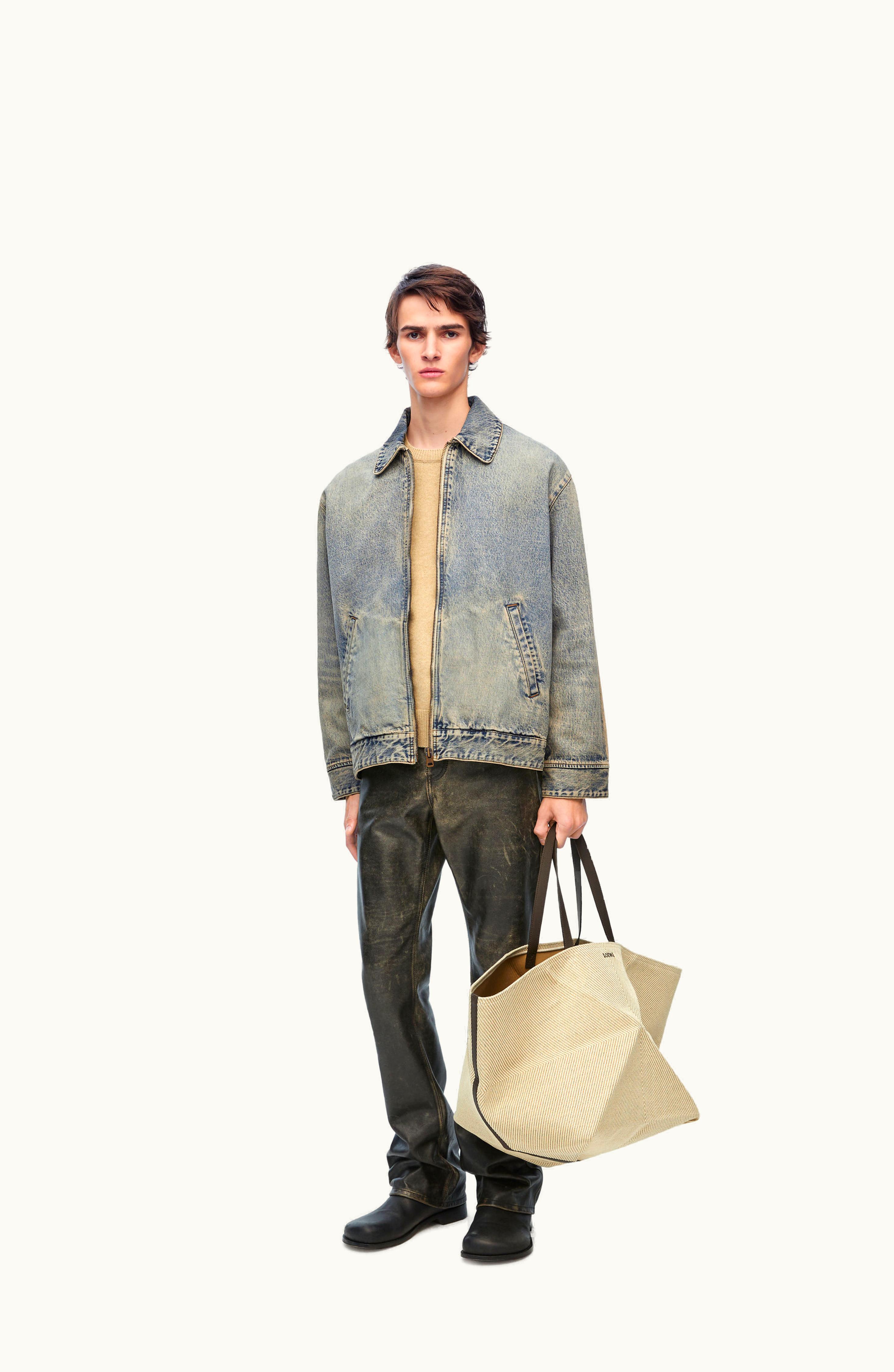 Loewe Loewe Bomber Jacket In Cotton Tea Wash