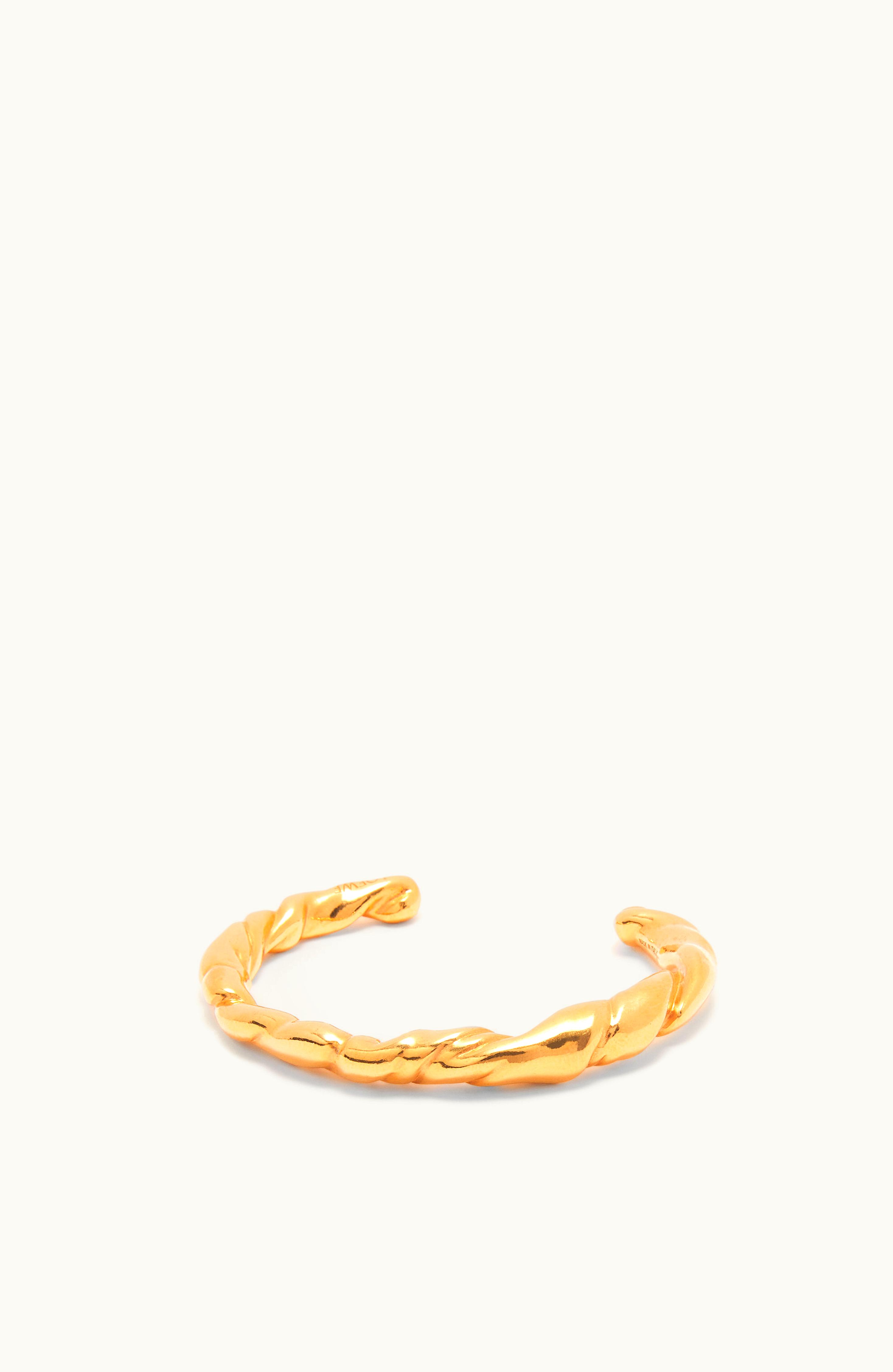 Loewe Loewe Thin Nappa Twist Cuff In Sterling Silver Gold