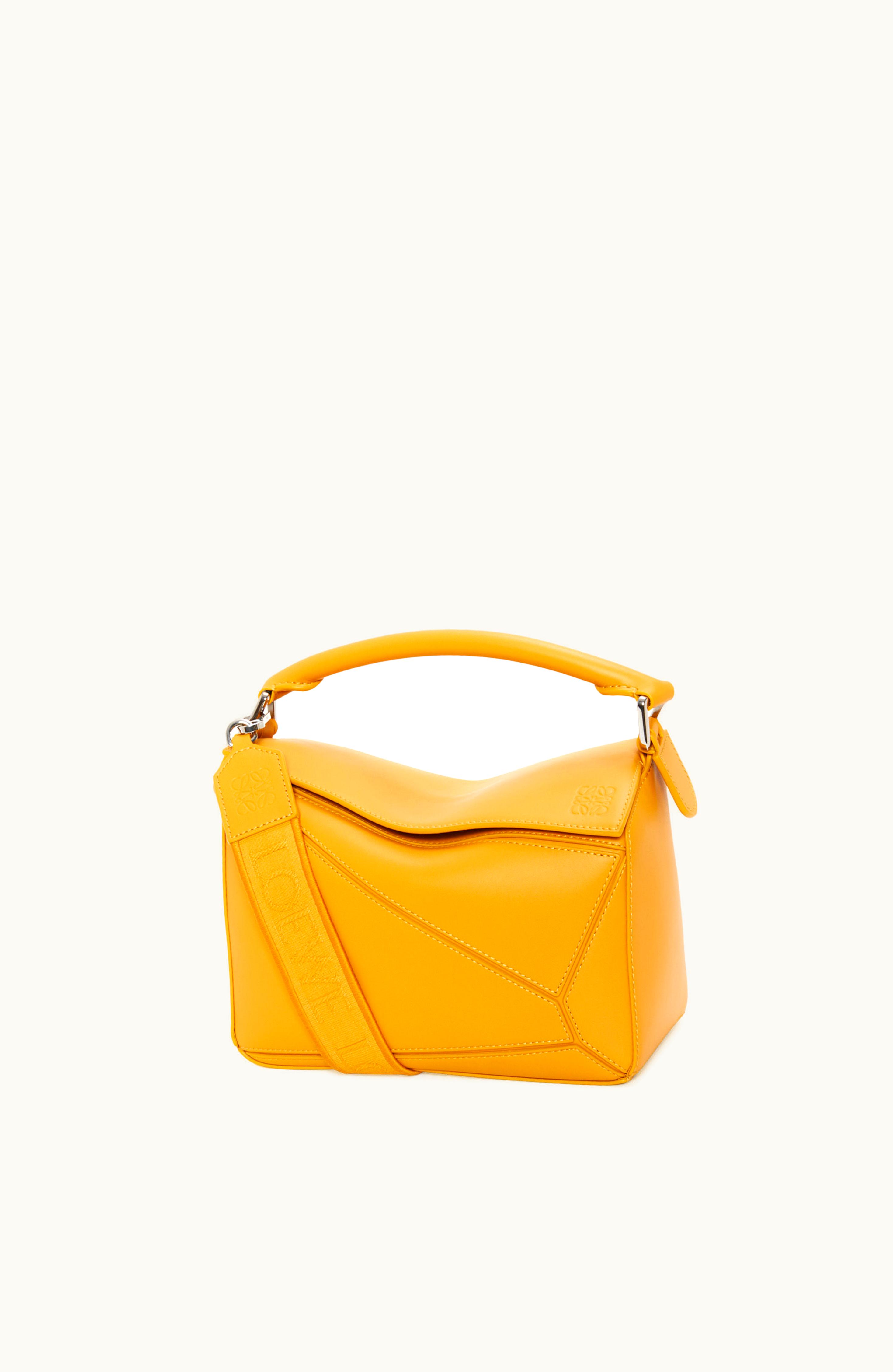 Loewe Loewe Small Puzzle Bag In Satin Calfskin Sunflower