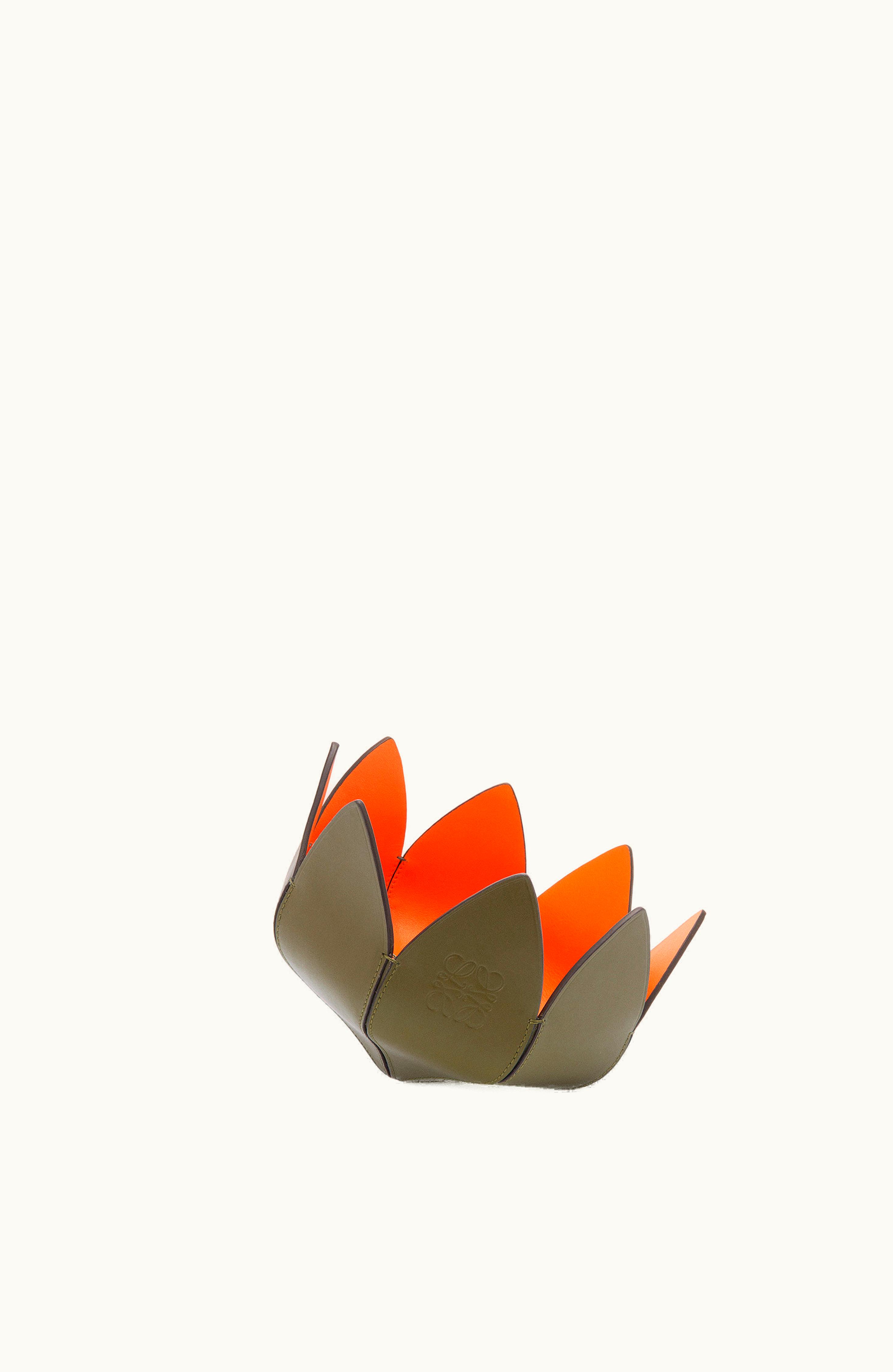 Loewe Loewe Cactus Pin Tray In Soft Calfskin Bottle Green