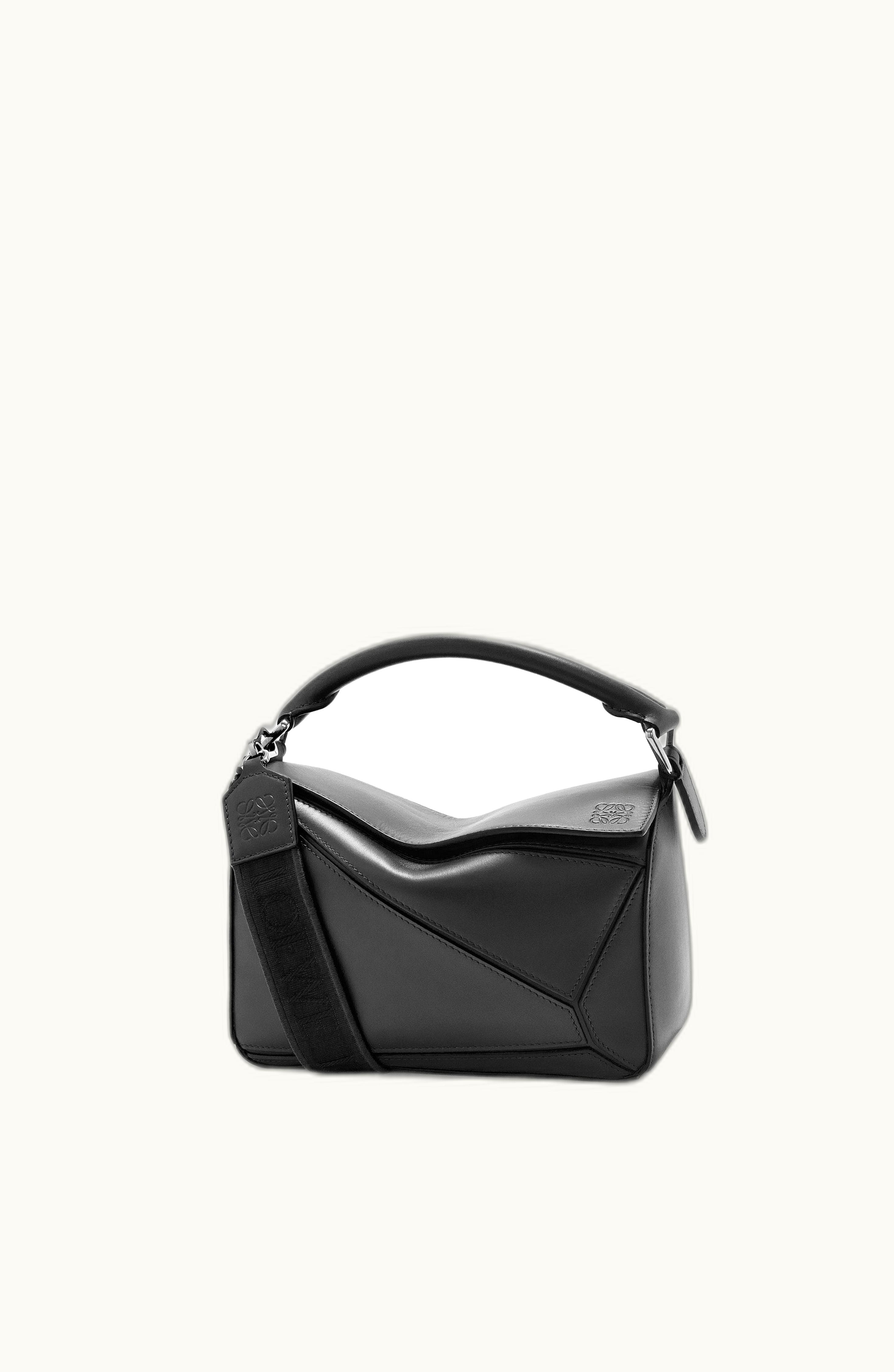 Loewe Loewe Puzzle Mini Bag In Satin Calfskin Black