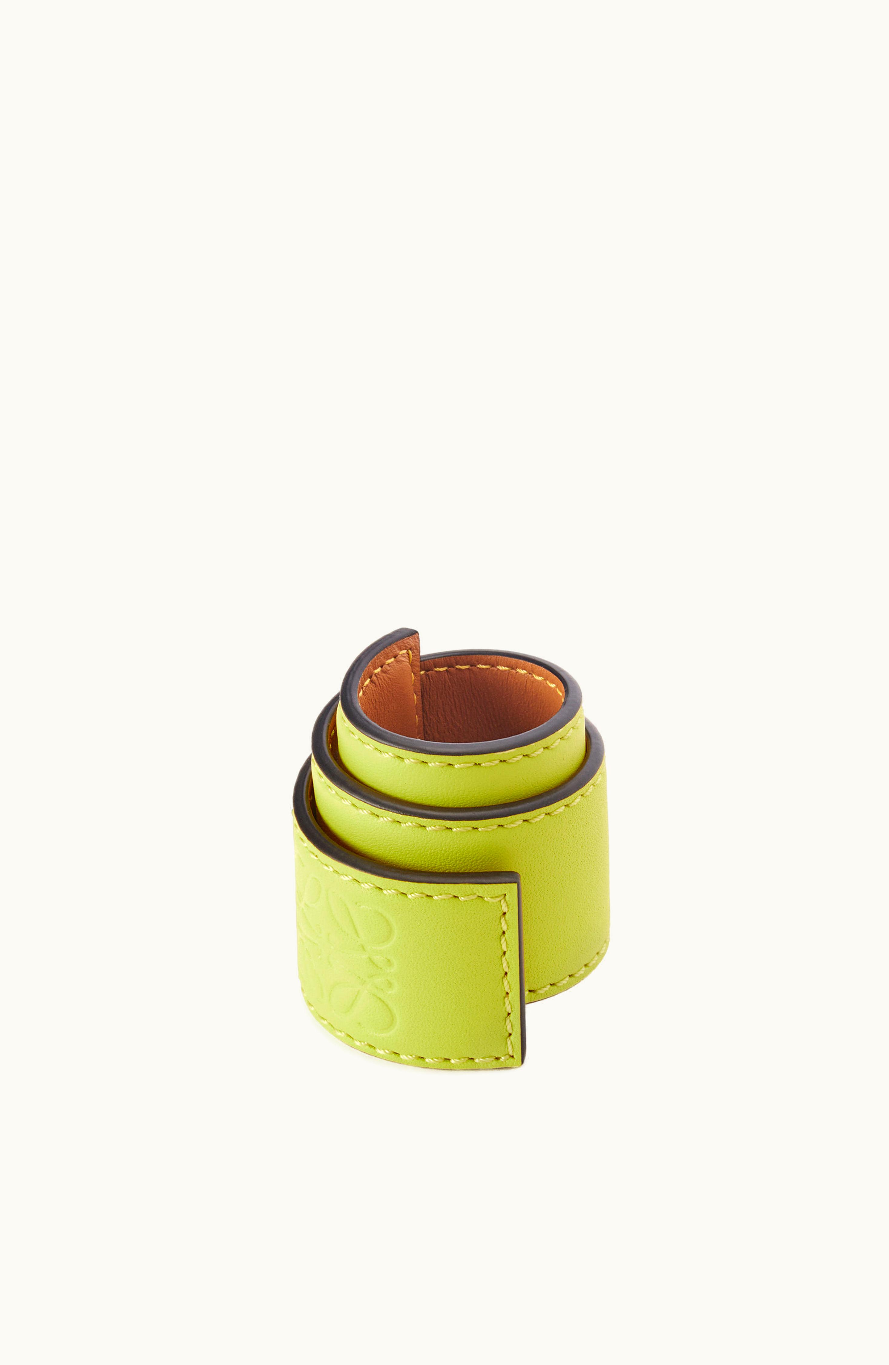 Loewe Loewe Small Slap Bracelet In Calfskin Meadow Green