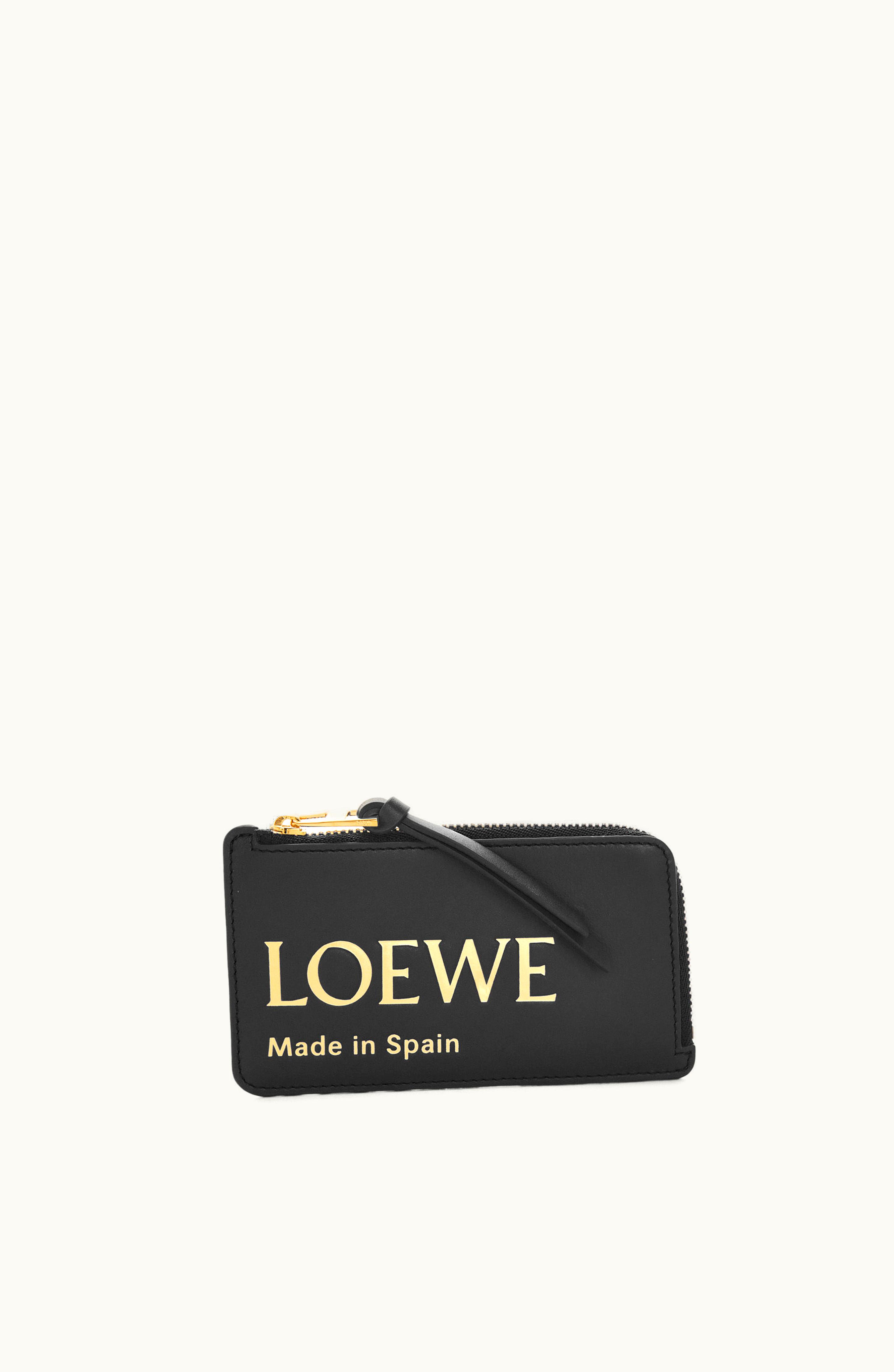 Loewe Embossed Loewe Coin Cardholder In Shiny Nappa Calfskin Black