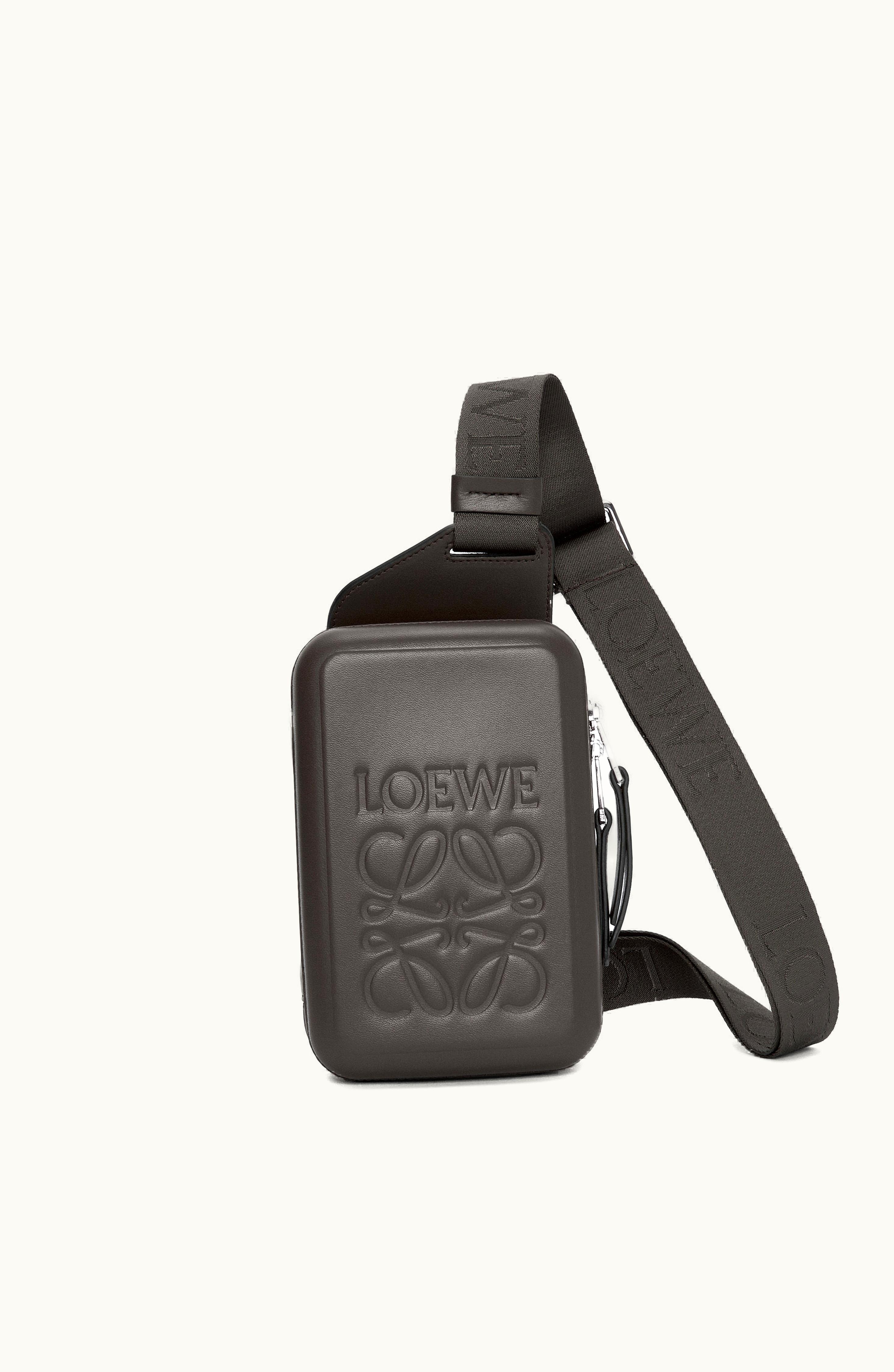 Loewe Loewe Molded Sling In Smooth Calfskin Dark Grey