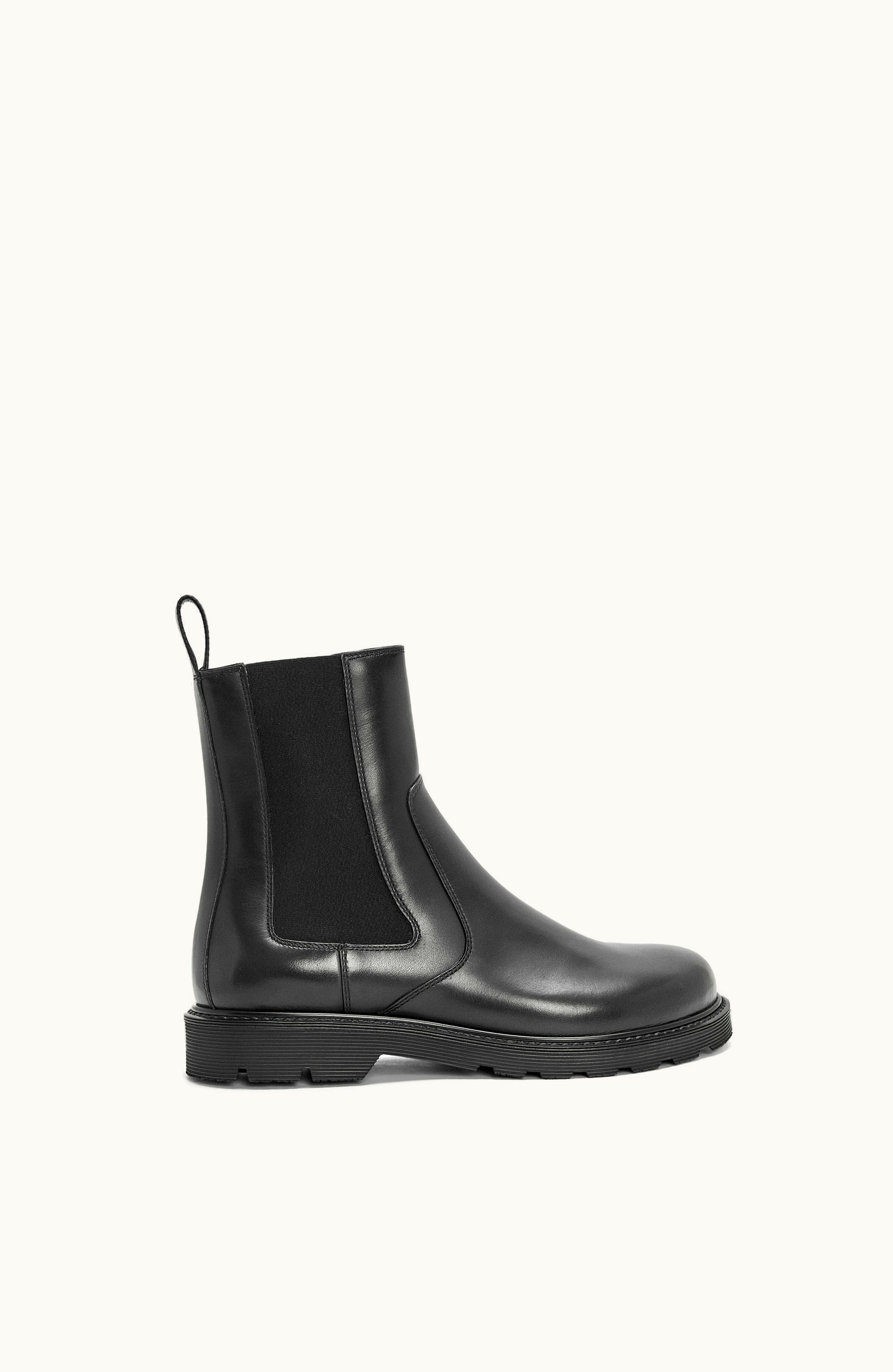 Loewe Loewe Blaze Chelsea Boot In Bicolour Brushed Calfskin Mink / Black