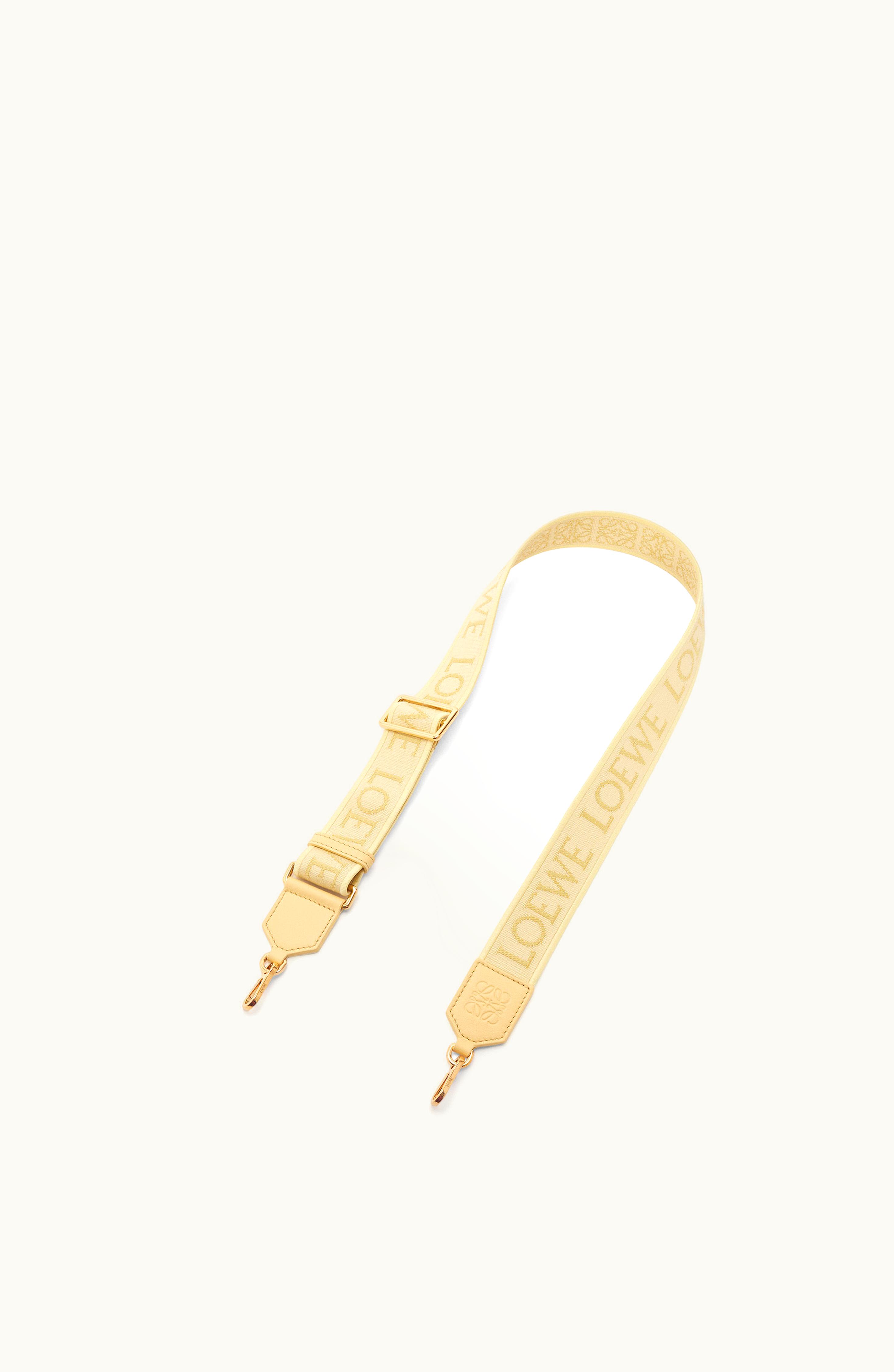 Loewe Loewe Anagram Strap In Jacquard And Calfskin Vanilla