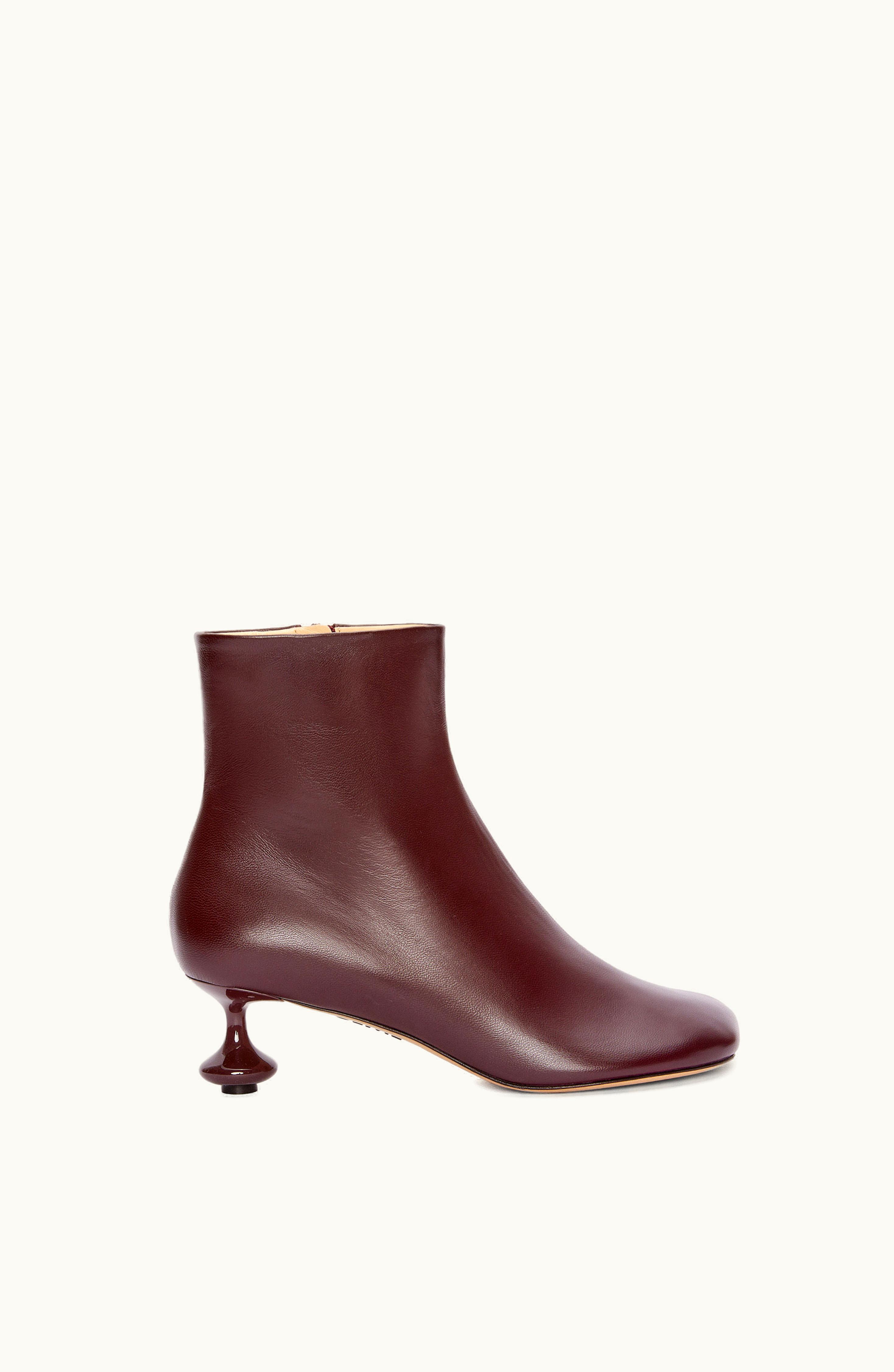 Loewe Loewe Toy Ankle Bootie In Nappa Lambskin Burgundy